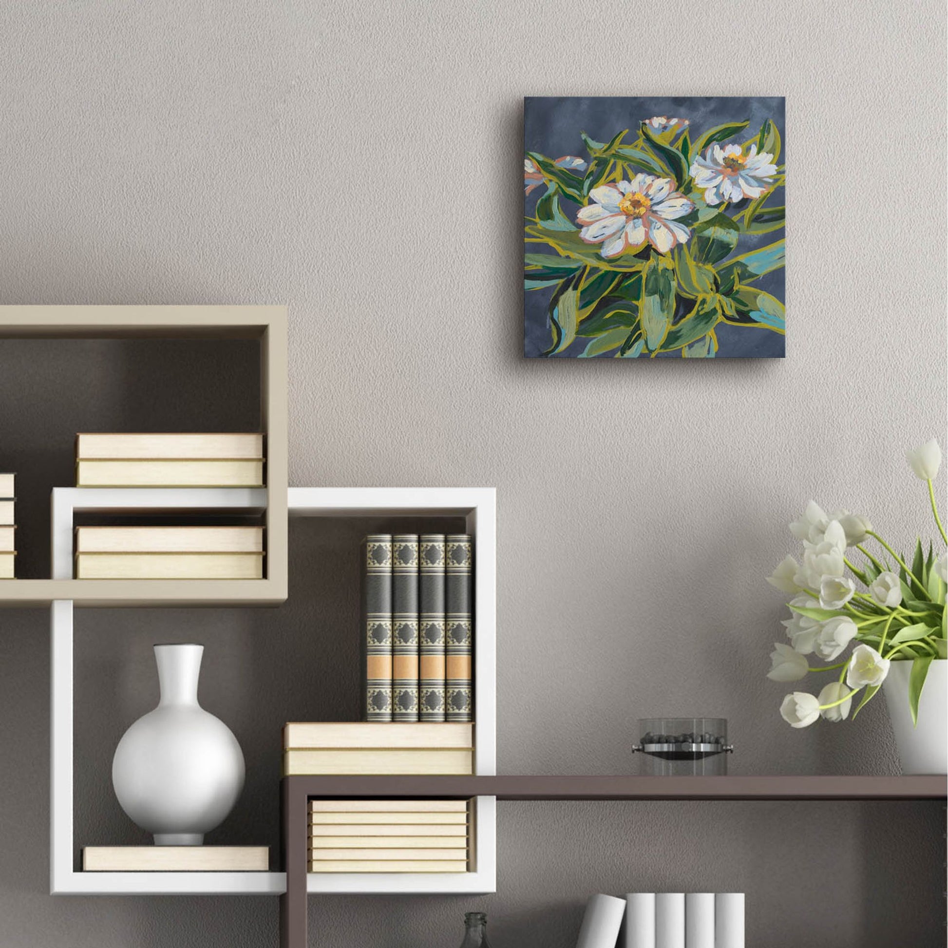 Epic Art 'White and Wild Floral from the Garden' by Victoria Macmillan, Acrylic Glass Wall Art,12x12