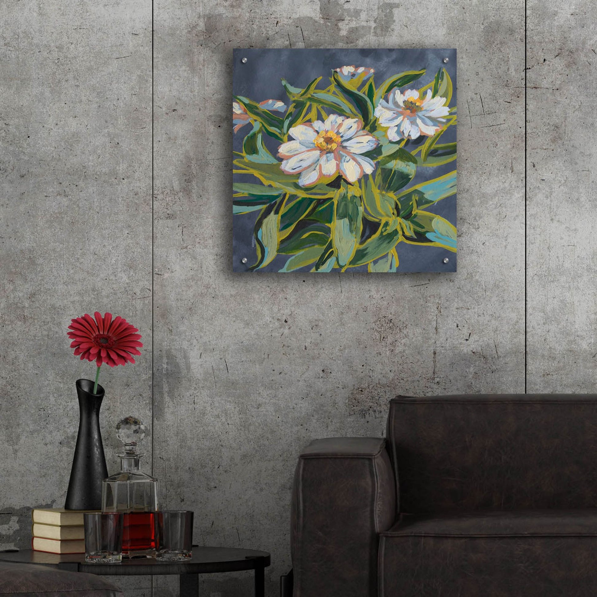 Epic Art 'White and Wild Floral from the Garden' by Victoria Macmillan, Acrylic Glass Wall Art,24x24