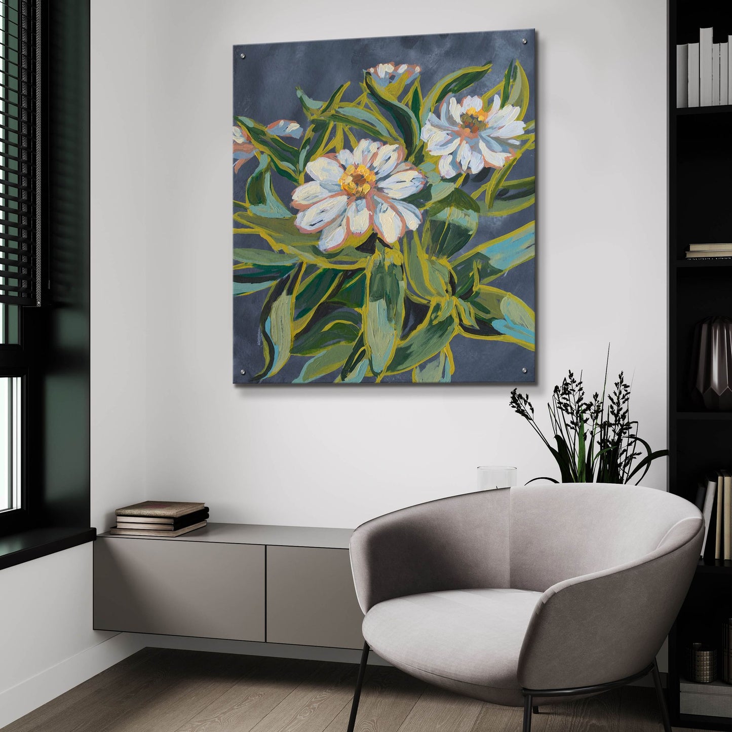 Epic Art 'White and Wild Floral from the Garden' by Victoria Macmillan, Acrylic Glass Wall Art,36x36