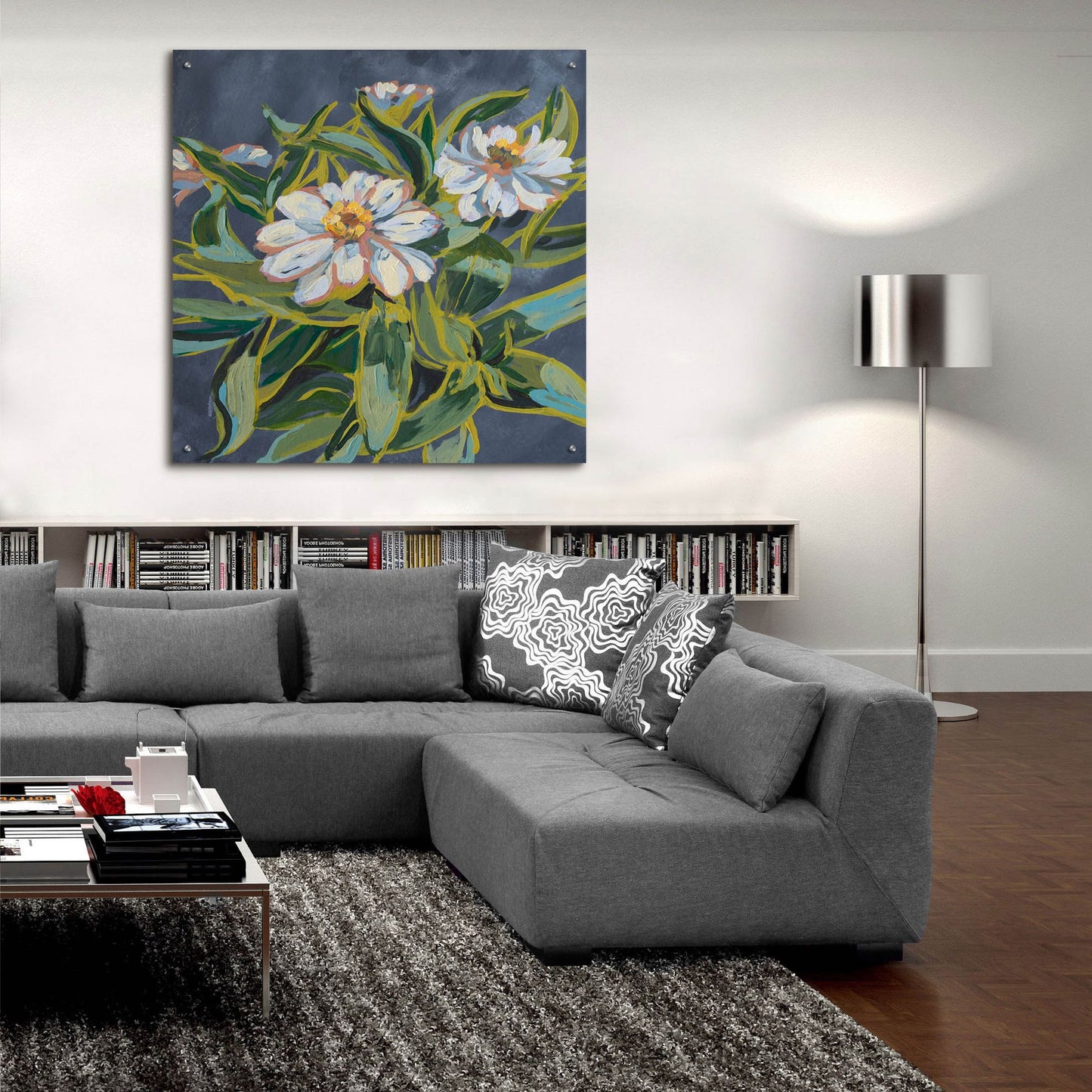 Epic Art 'White and Wild Floral from the Garden' by Victoria Macmillan, Acrylic Glass Wall Art,36x36