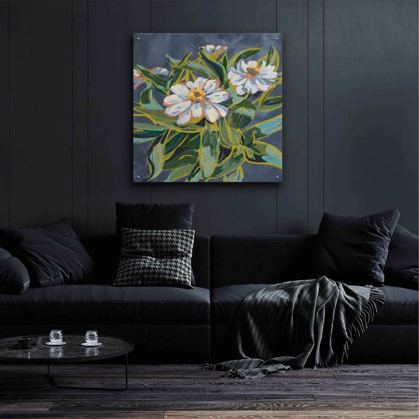 Epic Art 'White and Wild Floral from the Garden' by Victoria Macmillan, Acrylic Glass Wall Art,36x36