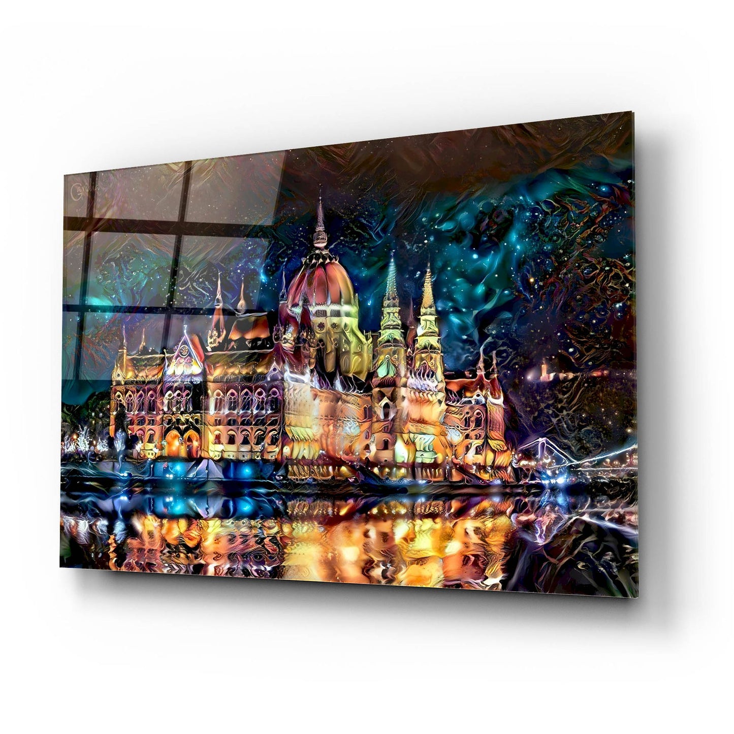 Epic Art 'Budapest Hungary Parliament At Night' by Pedro Gavidia, Acrylic Glass Wall Art,24x16