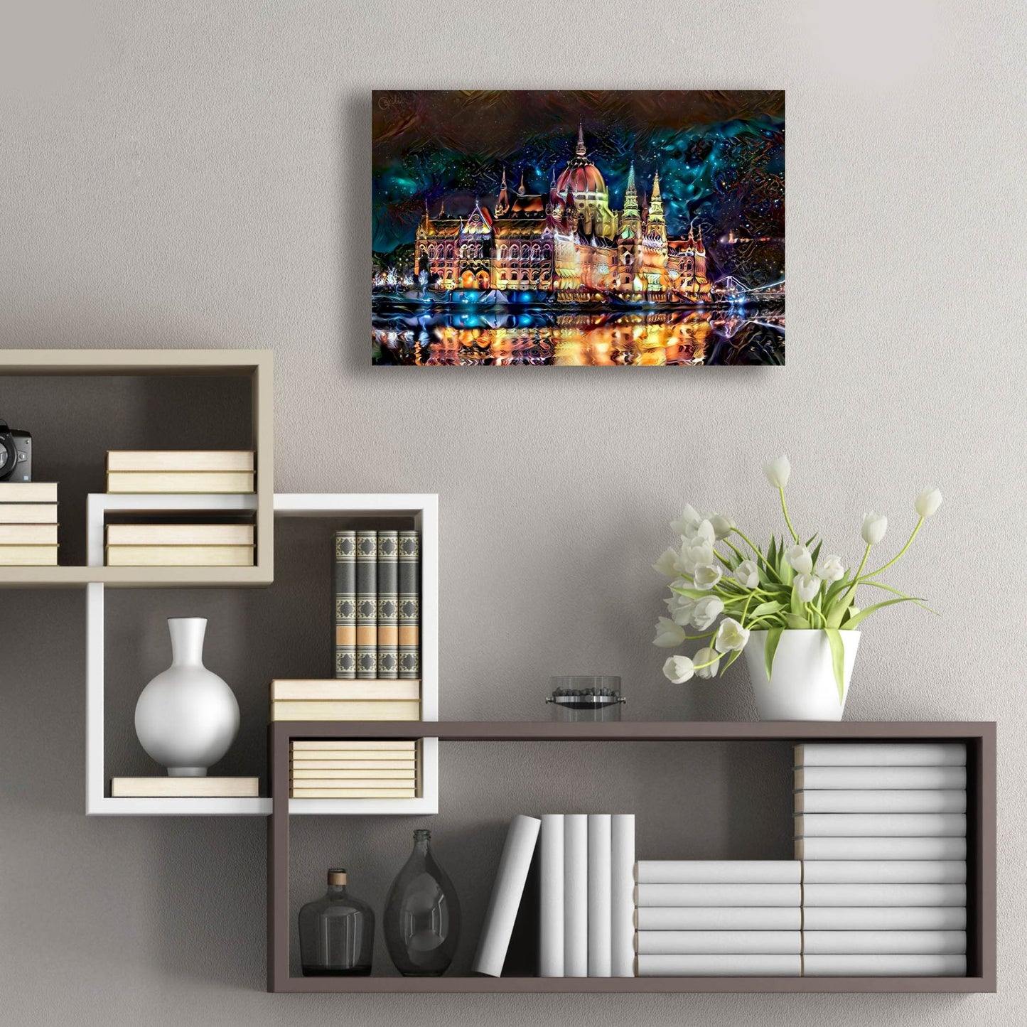 Epic Art 'Budapest Hungary Parliament At Night' by Pedro Gavidia, Acrylic Glass Wall Art,24x16