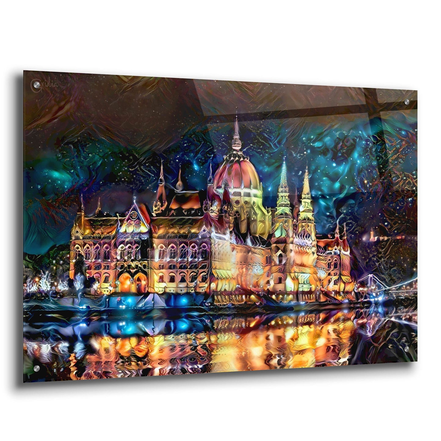 Epic Art 'Budapest Hungary Parliament At Night' by Pedro Gavidia, Acrylic Glass Wall Art,36x24