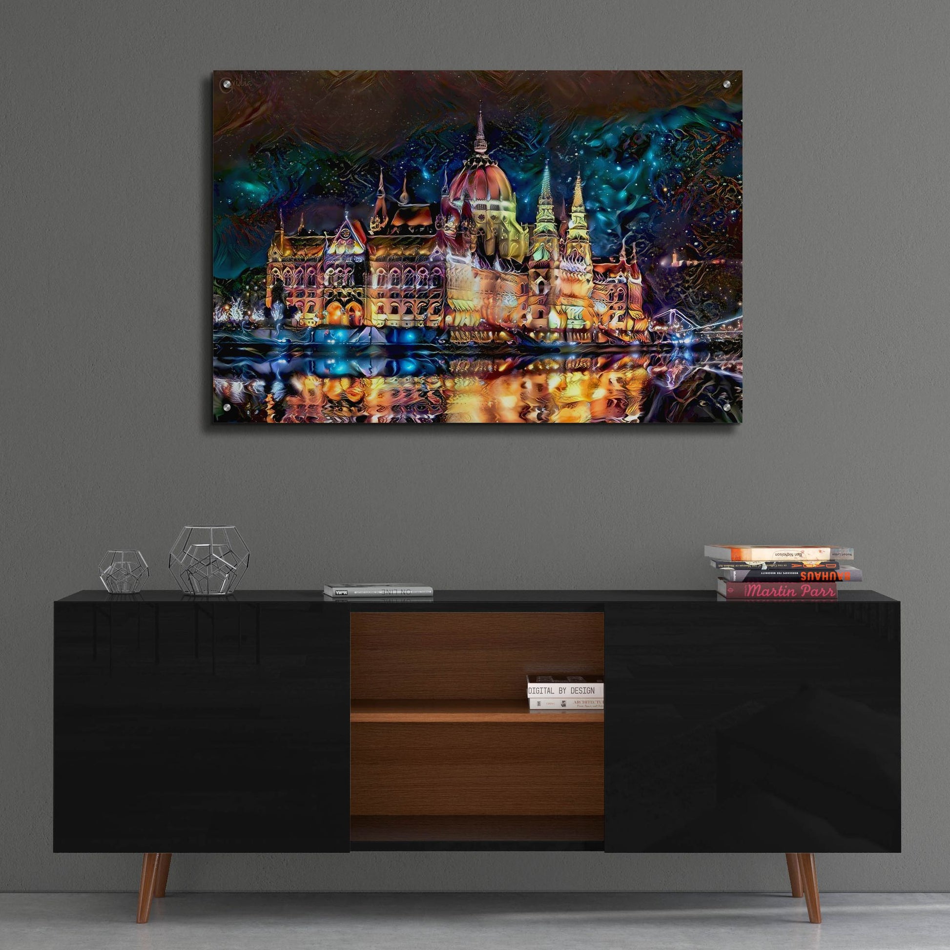 Epic Art 'Budapest Hungary Parliament At Night' by Pedro Gavidia, Acrylic Glass Wall Art,36x24