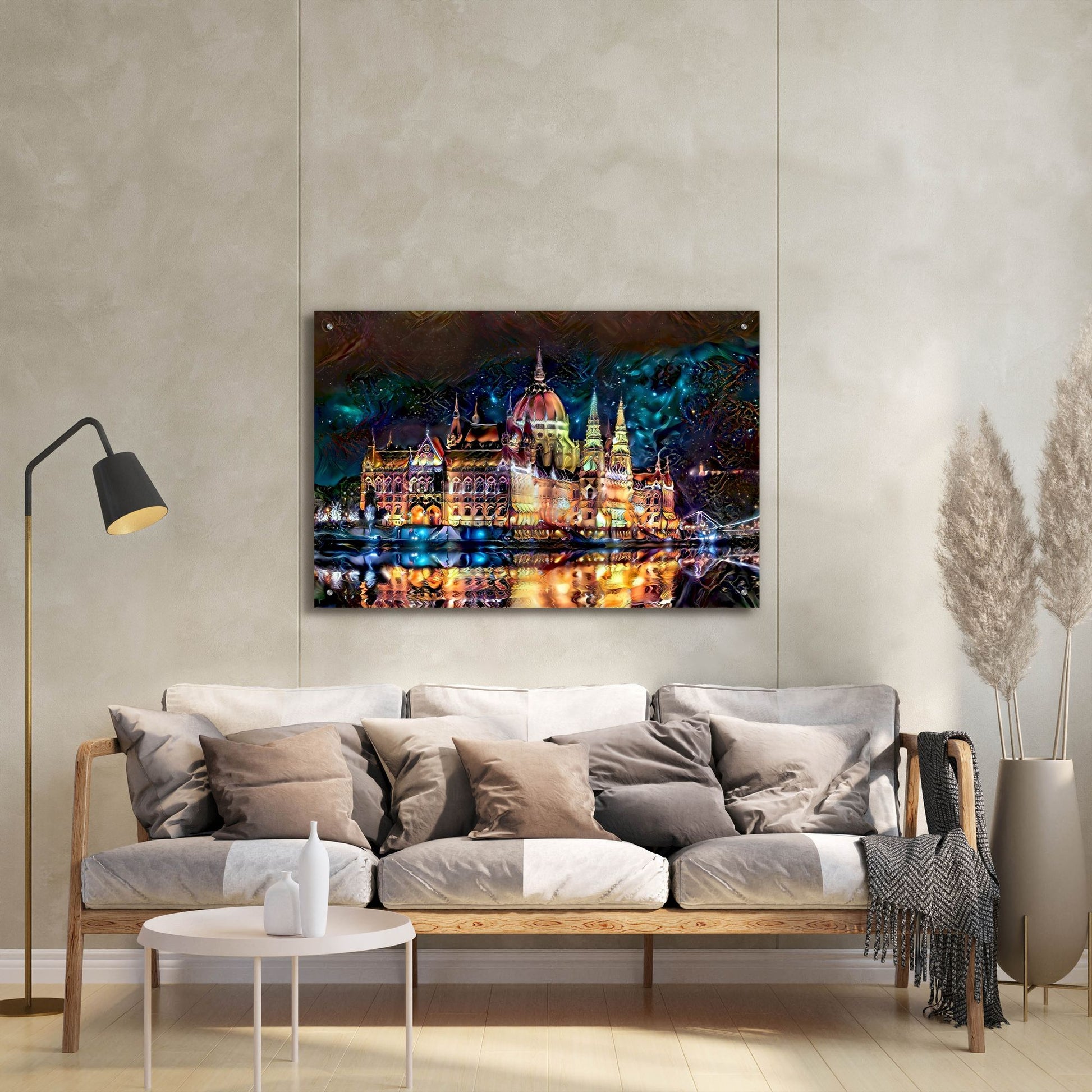 Epic Art 'Budapest Hungary Parliament At Night' by Pedro Gavidia, Acrylic Glass Wall Art,36x24