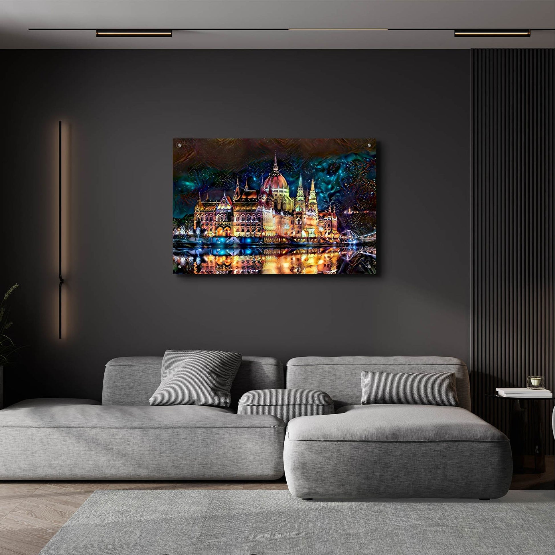 Epic Art 'Budapest Hungary Parliament At Night' by Pedro Gavidia, Acrylic Glass Wall Art,36x24