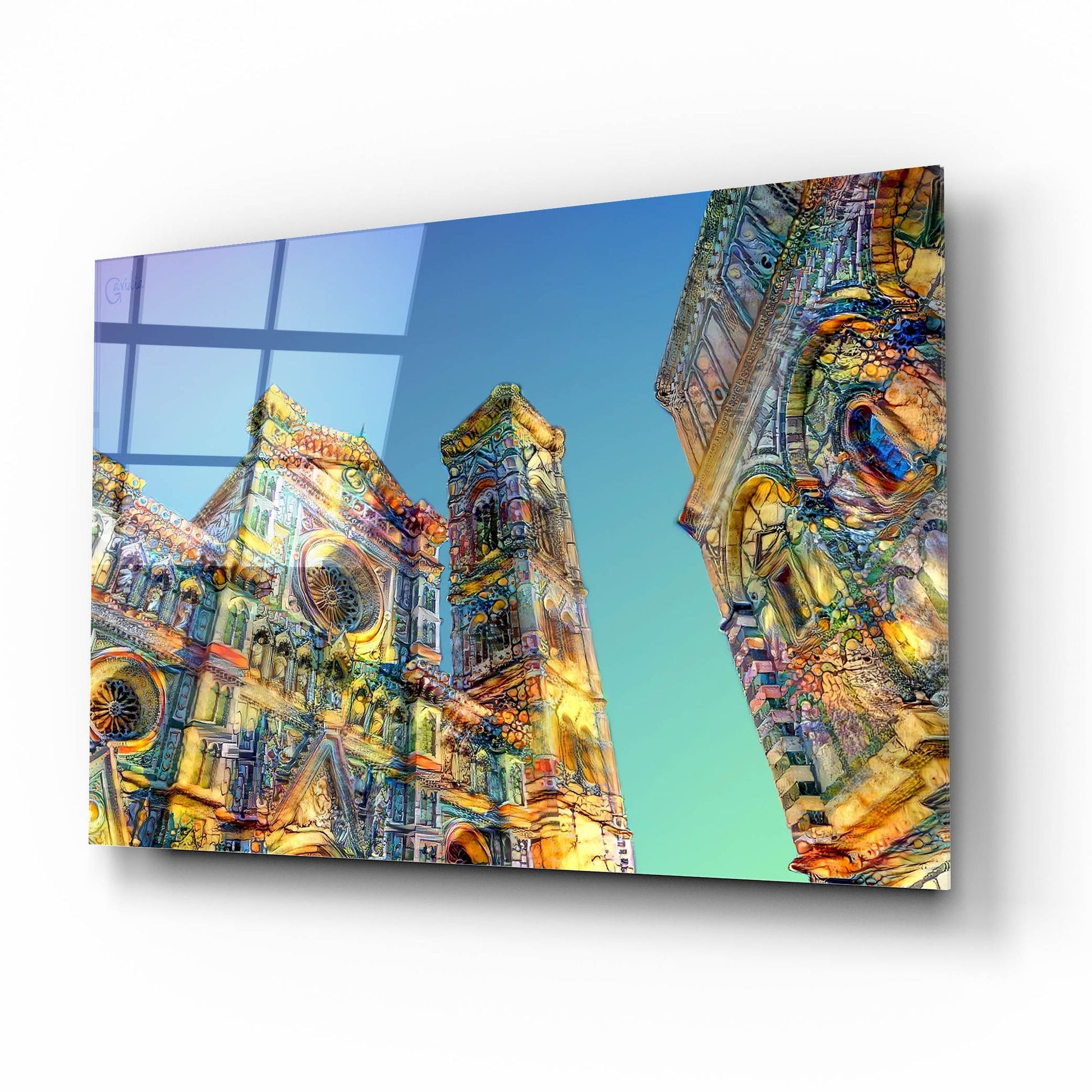 Epic Art 'Florence Italy Cathedral Of Saint Mary Of The Flower Ver2' by Pedro Gavidia, Acrylic Glass Wall Art,16x12