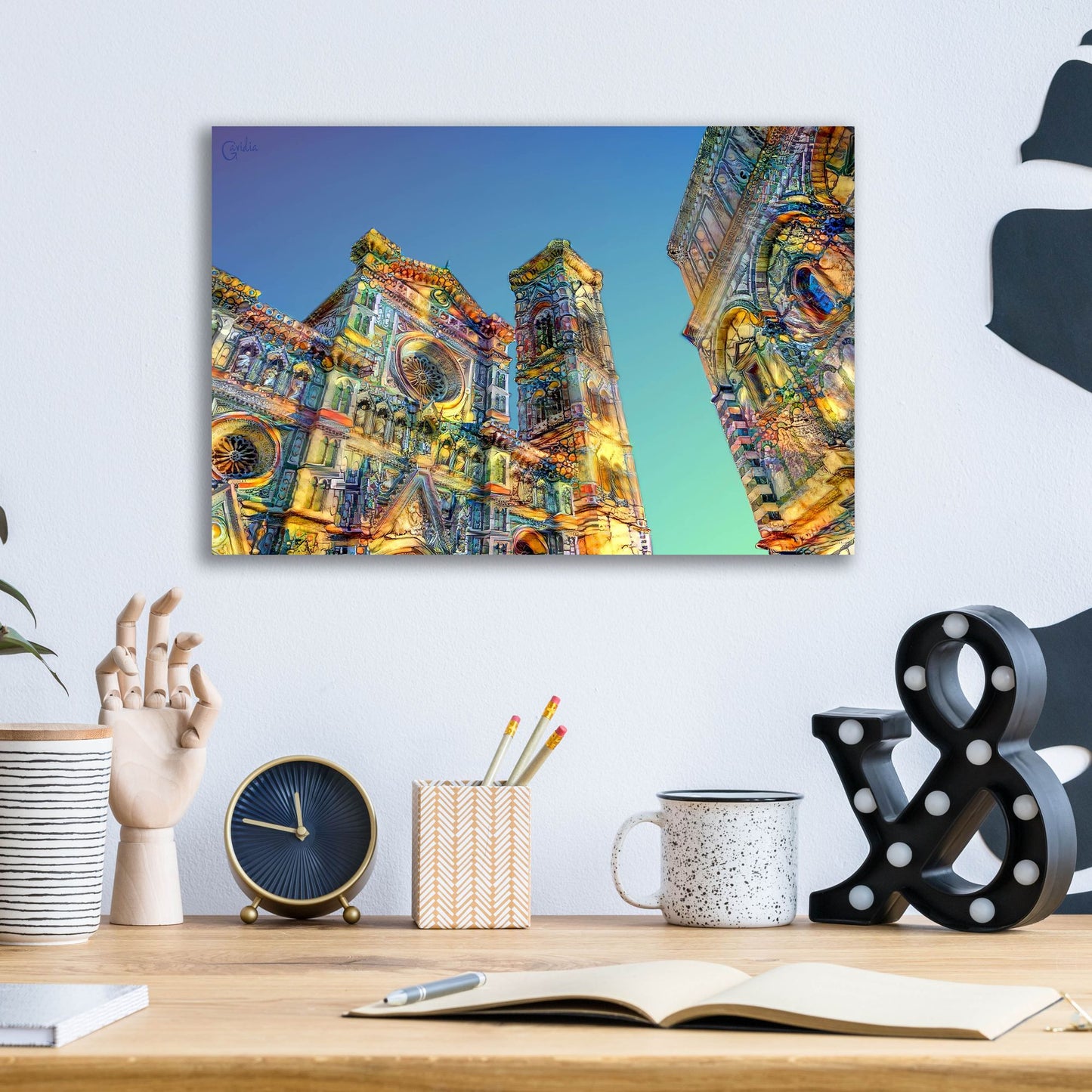 Epic Art 'Florence Italy Cathedral Of Saint Mary Of The Flower Ver2' by Pedro Gavidia, Acrylic Glass Wall Art,16x12