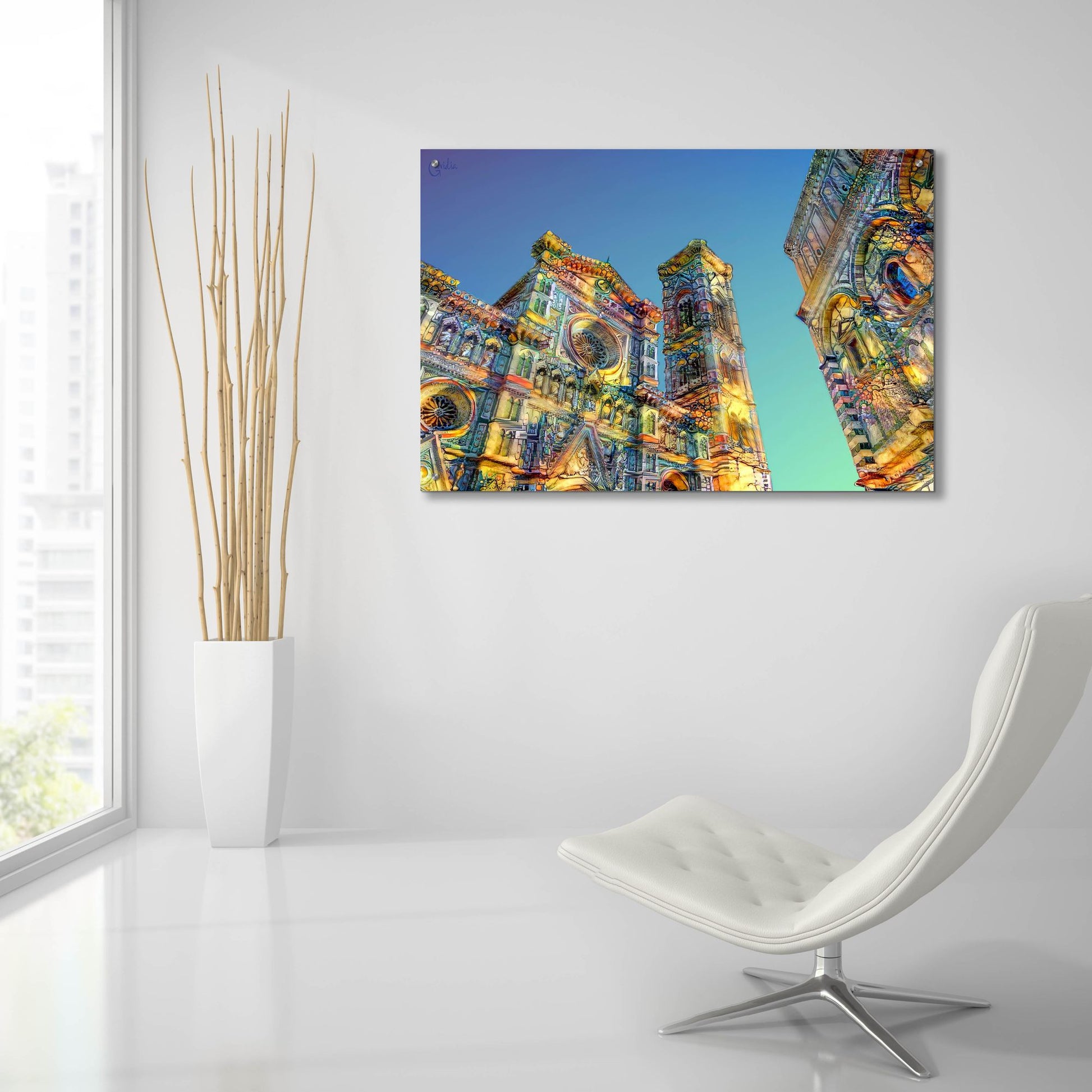 Epic Art 'Florence Italy Cathedral Of Saint Mary Of The Flower Ver2' by Pedro Gavidia, Acrylic Glass Wall Art,36x24