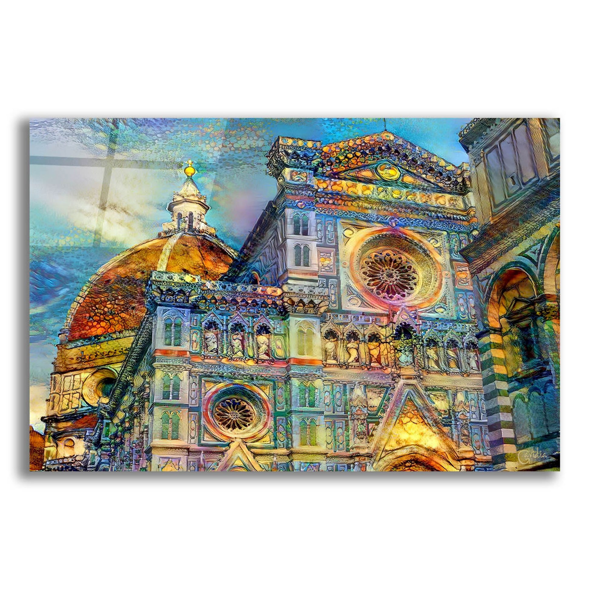 Epic Art 'Florence Italy Cathedral Of Saint Mary Of The Flower' by Pedro Gavidia, Acrylic Glass Wall Art,16x12