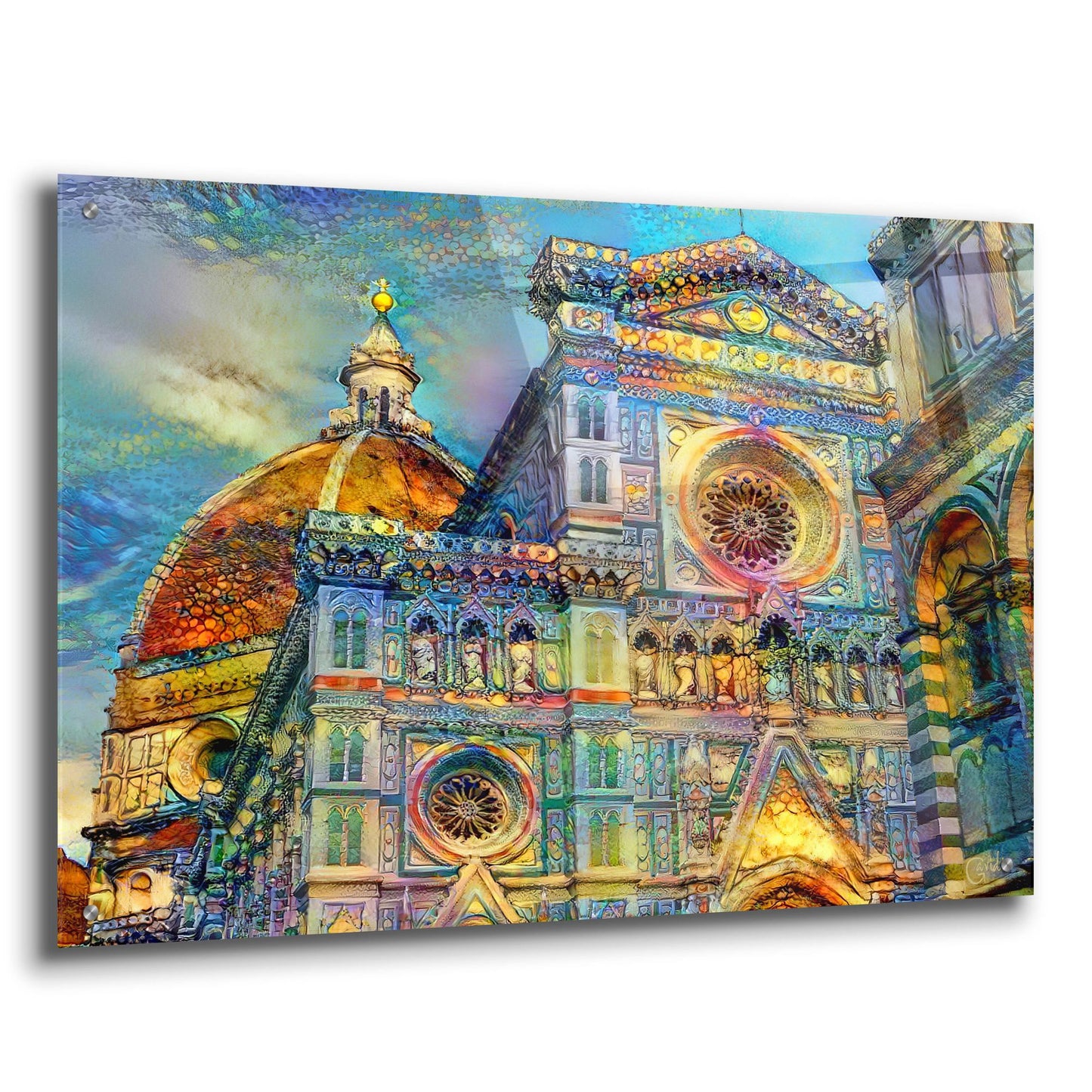 Epic Art 'Florence Italy Cathedral Of Saint Mary Of The Flower' by Pedro Gavidia, Acrylic Glass Wall Art,36x24