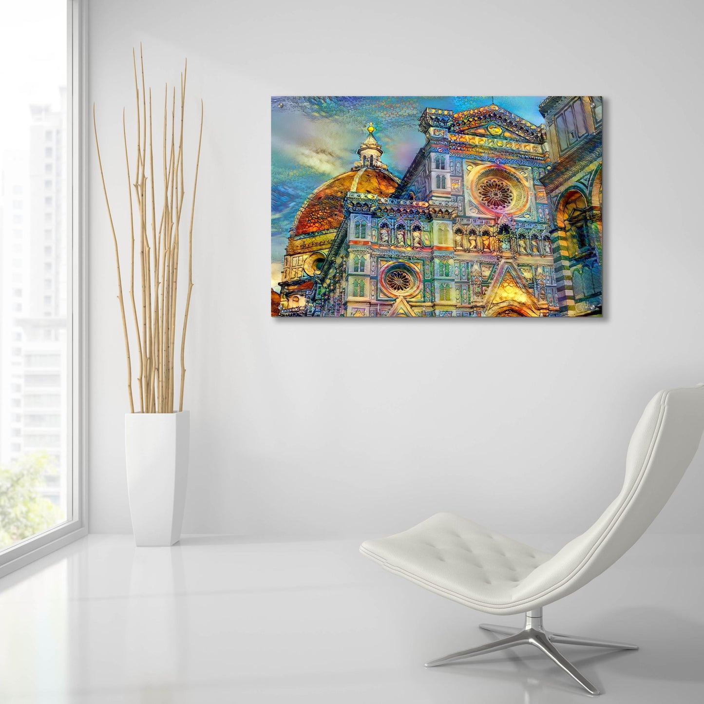 Epic Art 'Florence Italy Cathedral Of Saint Mary Of The Flower' by Pedro Gavidia, Acrylic Glass Wall Art,36x24