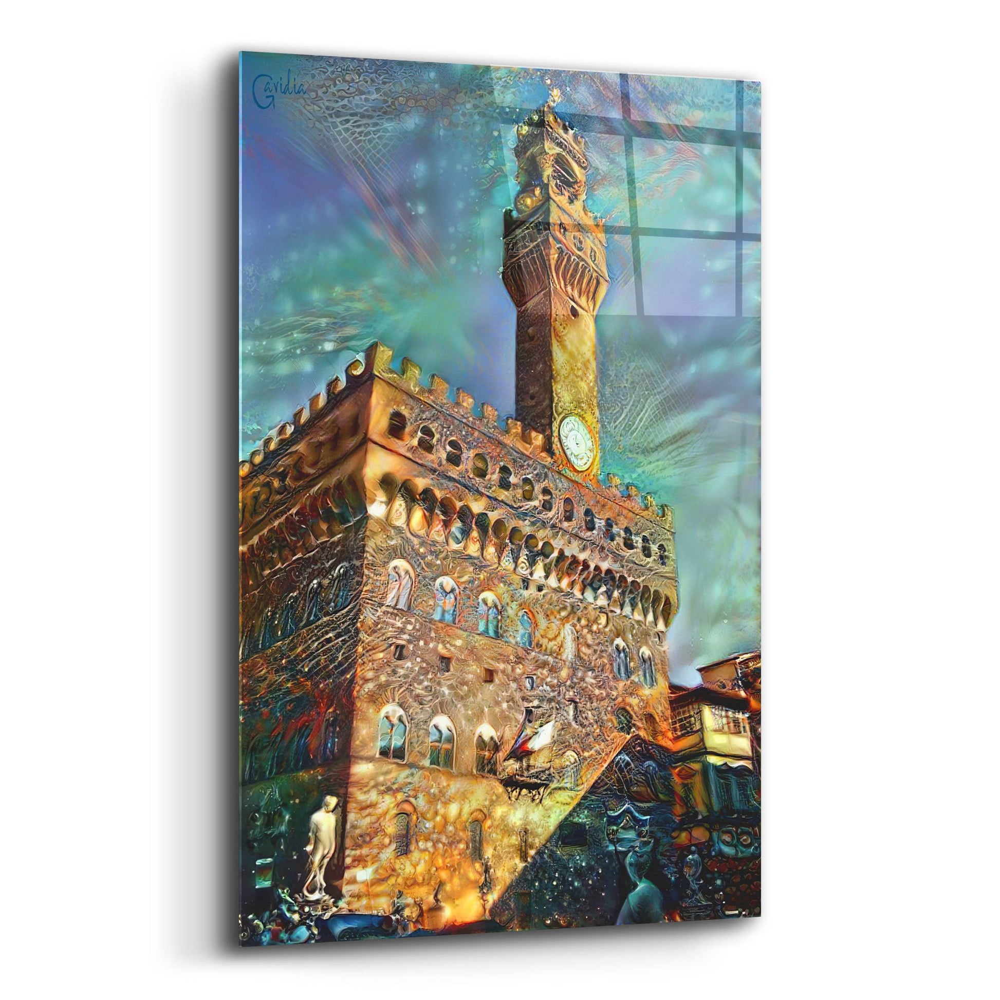 Epic Art 'Florence Italy Palazzo Vecchio' by Pedro Gavidia, Acrylic Glass Wall Art,12x16