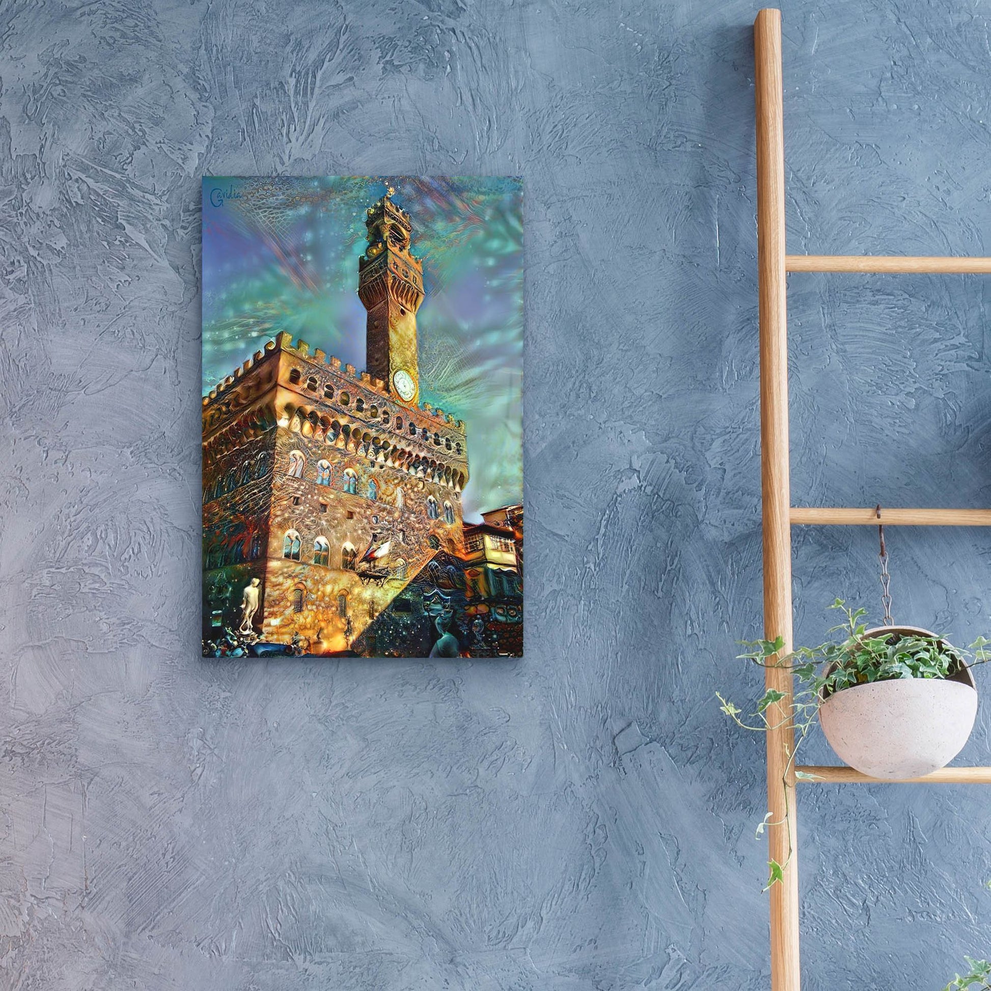 Epic Art 'Florence Italy Palazzo Vecchio' by Pedro Gavidia, Acrylic Glass Wall Art,16x24