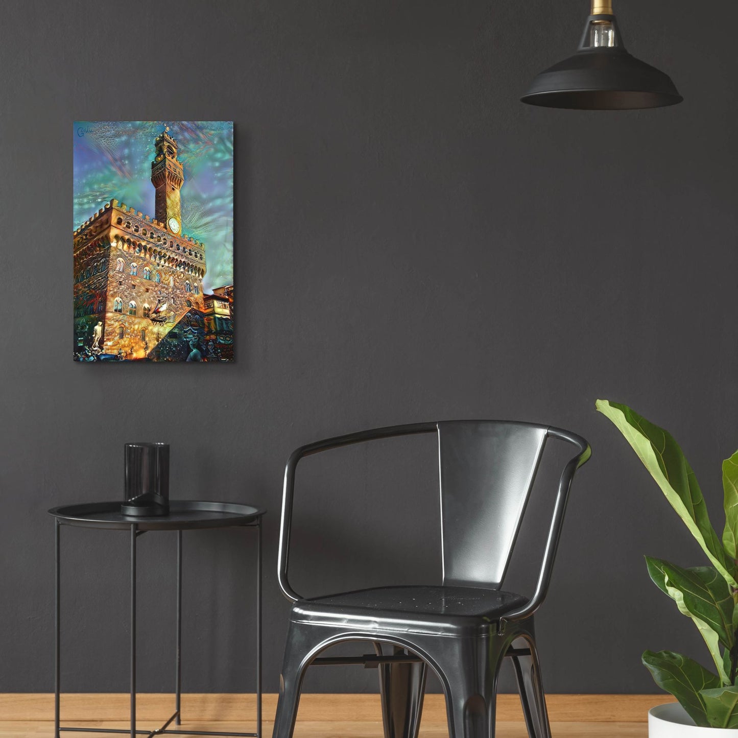 Epic Art 'Florence Italy Palazzo Vecchio' by Pedro Gavidia, Acrylic Glass Wall Art,16x24