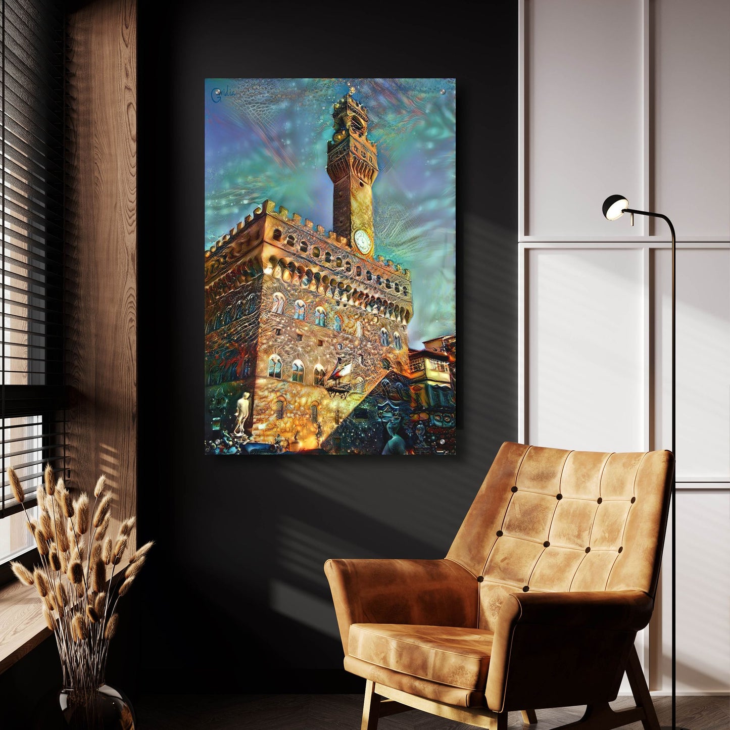 Epic Art 'Florence Italy Palazzo Vecchio' by Pedro Gavidia, Acrylic Glass Wall Art,24x36