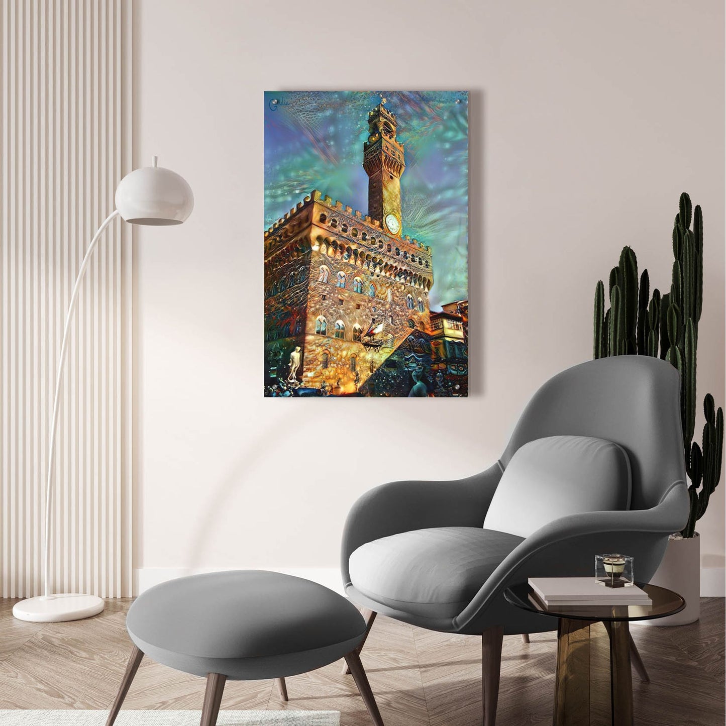 Epic Art 'Florence Italy Palazzo Vecchio' by Pedro Gavidia, Acrylic Glass Wall Art,24x36