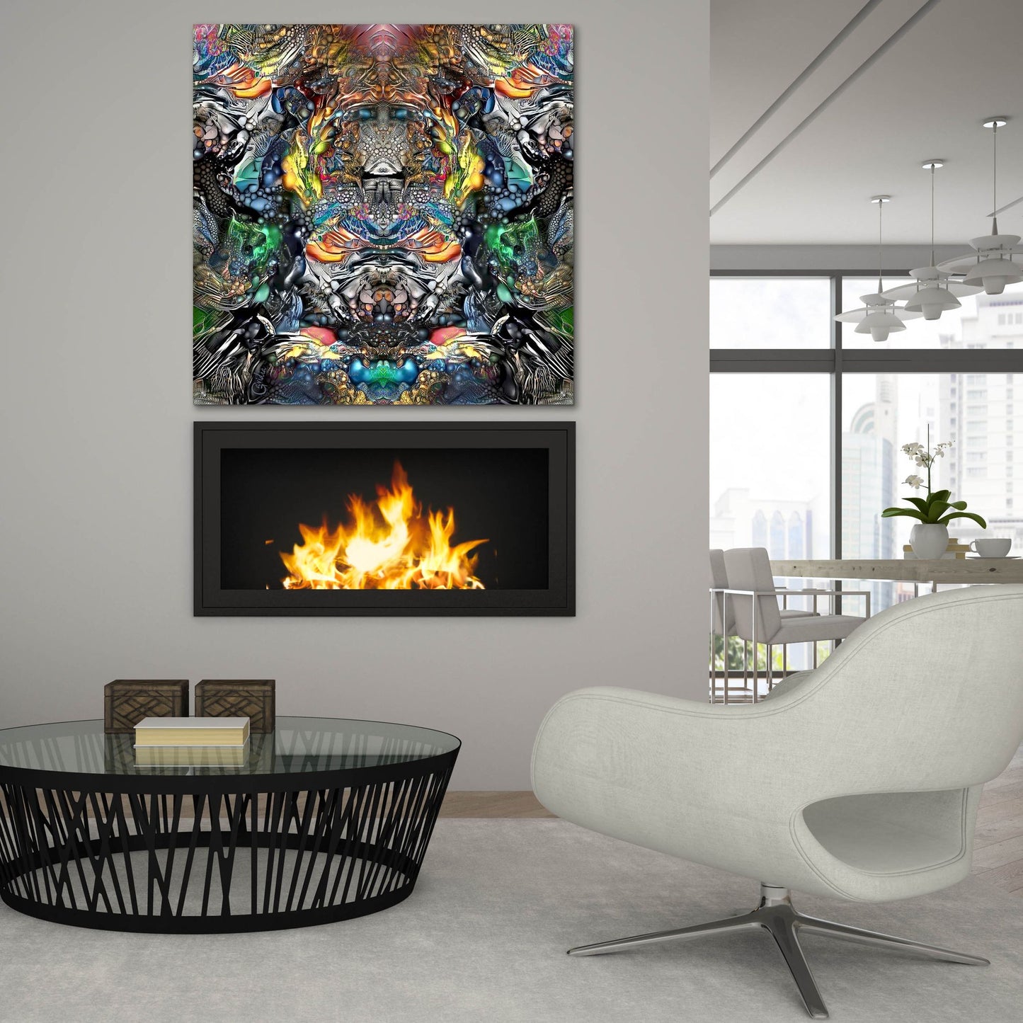 Epic Art 'Huitzilopochtli' by Pedro Gavidia, Acrylic Glass Wall Art,36x36