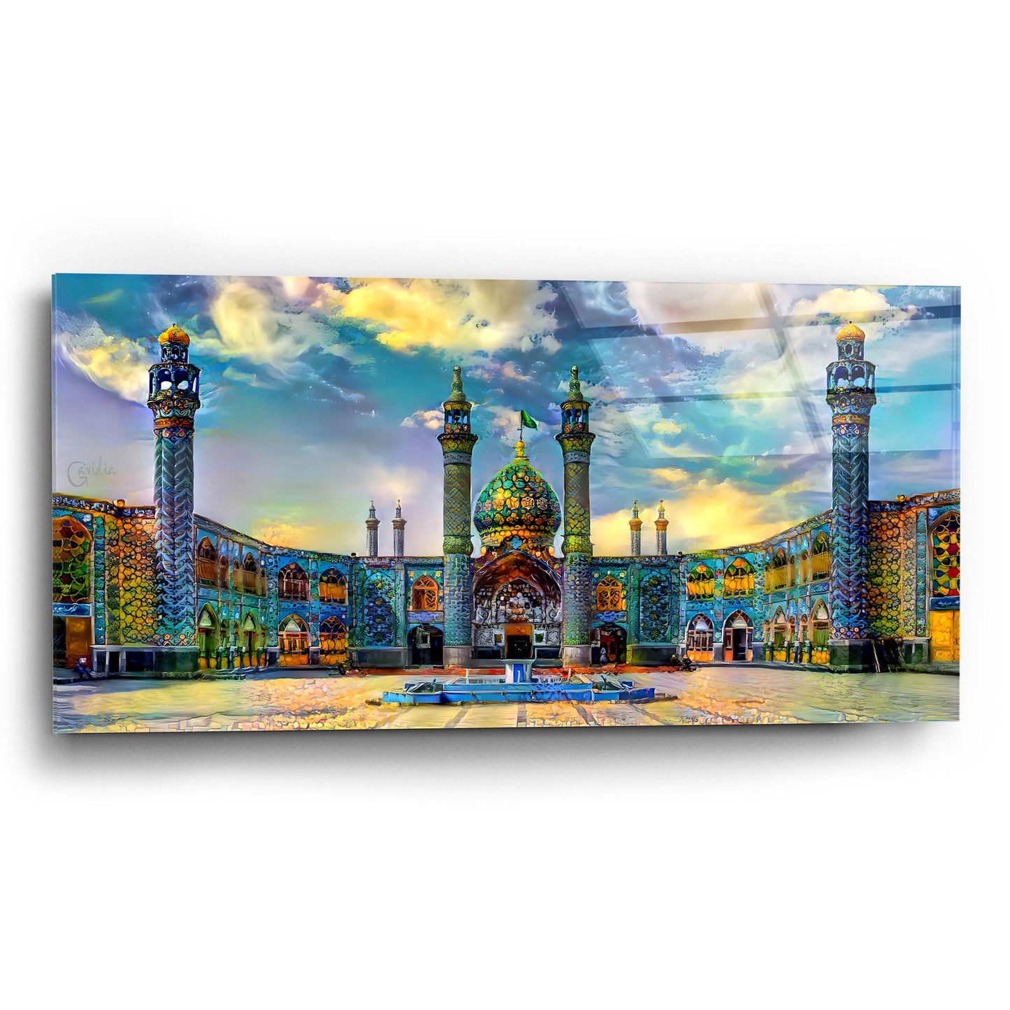 Epic Art 'Isfahan Iran Hilal Ibn Ali Mausoleum' by Pedro Gavidia, Acrylic Glass Wall Art,24x12