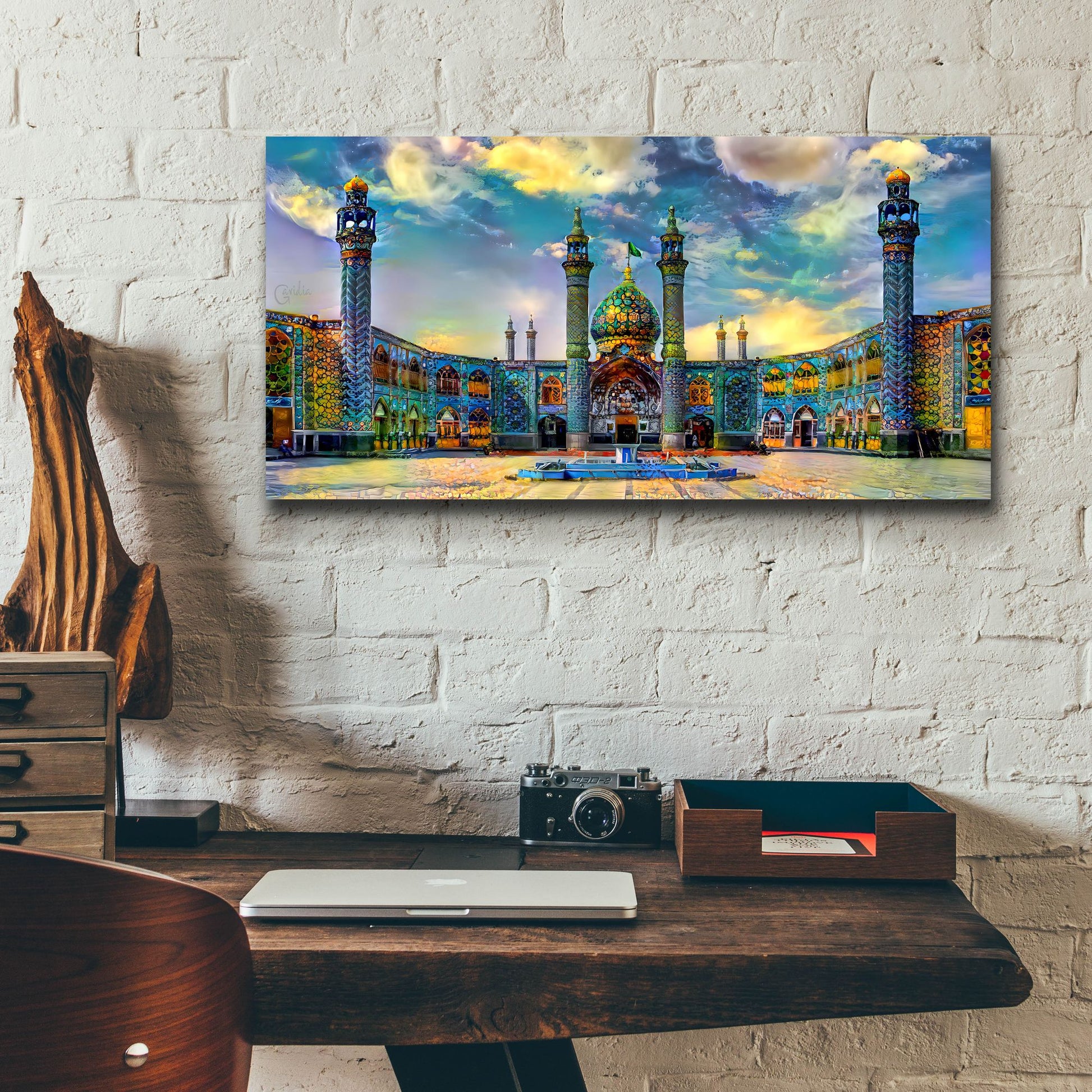 Epic Art 'Isfahan Iran Hilal Ibn Ali Mausoleum' by Pedro Gavidia, Acrylic Glass Wall Art,24x12