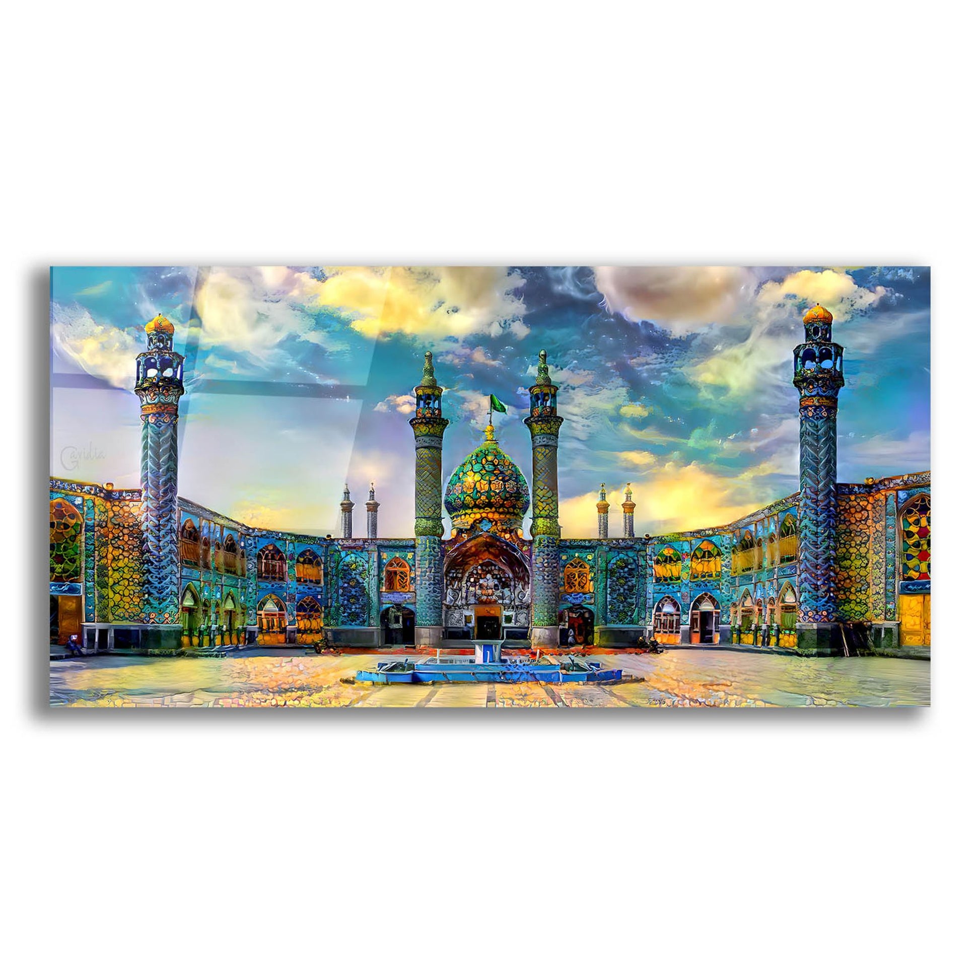 Epic Art 'Isfahan Iran Hilal Ibn Ali Mausoleum' by Pedro Gavidia, Acrylic Glass Wall Art,24x12