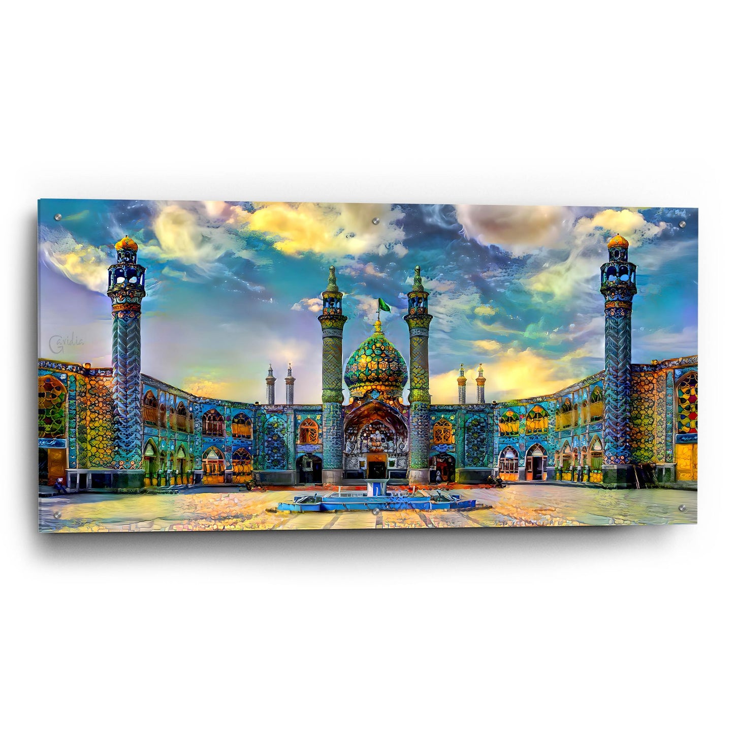 Epic Art 'Isfahan Iran Hilal Ibn Ali Mausoleum' by Pedro Gavidia, Acrylic Glass Wall Art,48x24