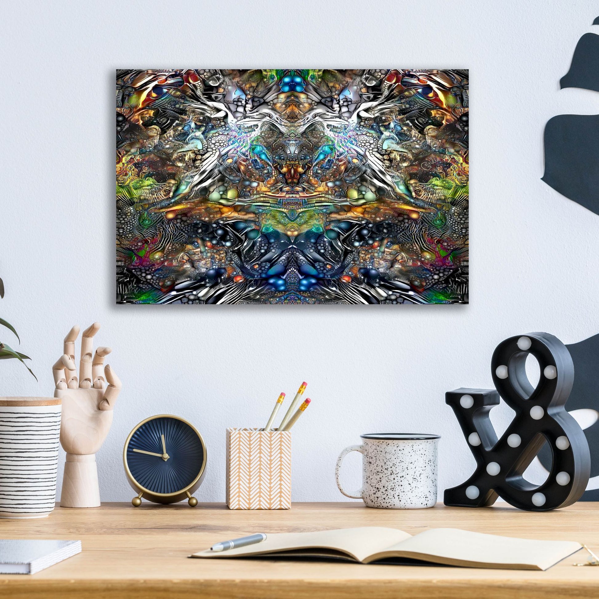 Epic Art 'Khepri' by Pedro Gavidia, Acrylic Glass Wall Art,16x12