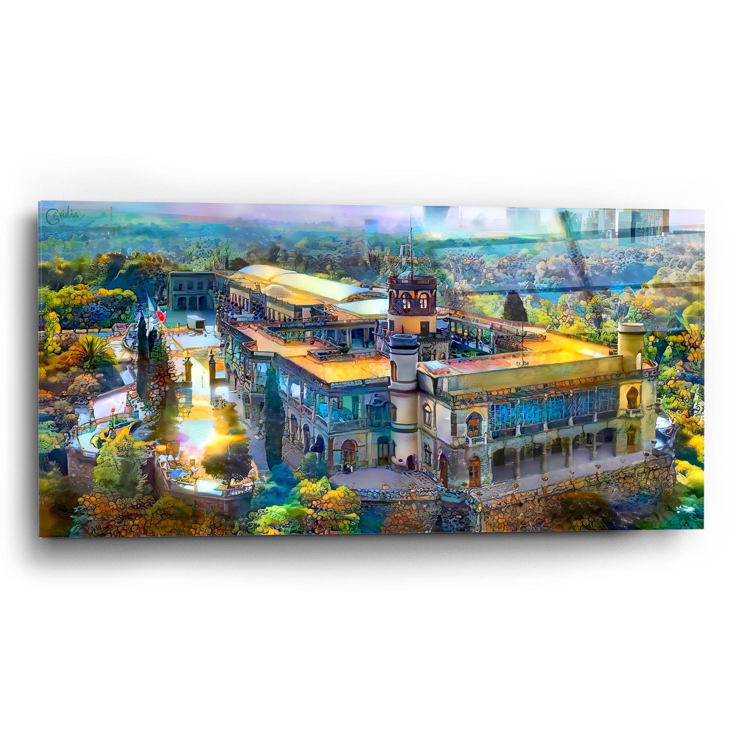 Epic Art 'Mexico City Chapultepec Castle' by Pedro Gavidia, Acrylic Glass Wall Art,24x12