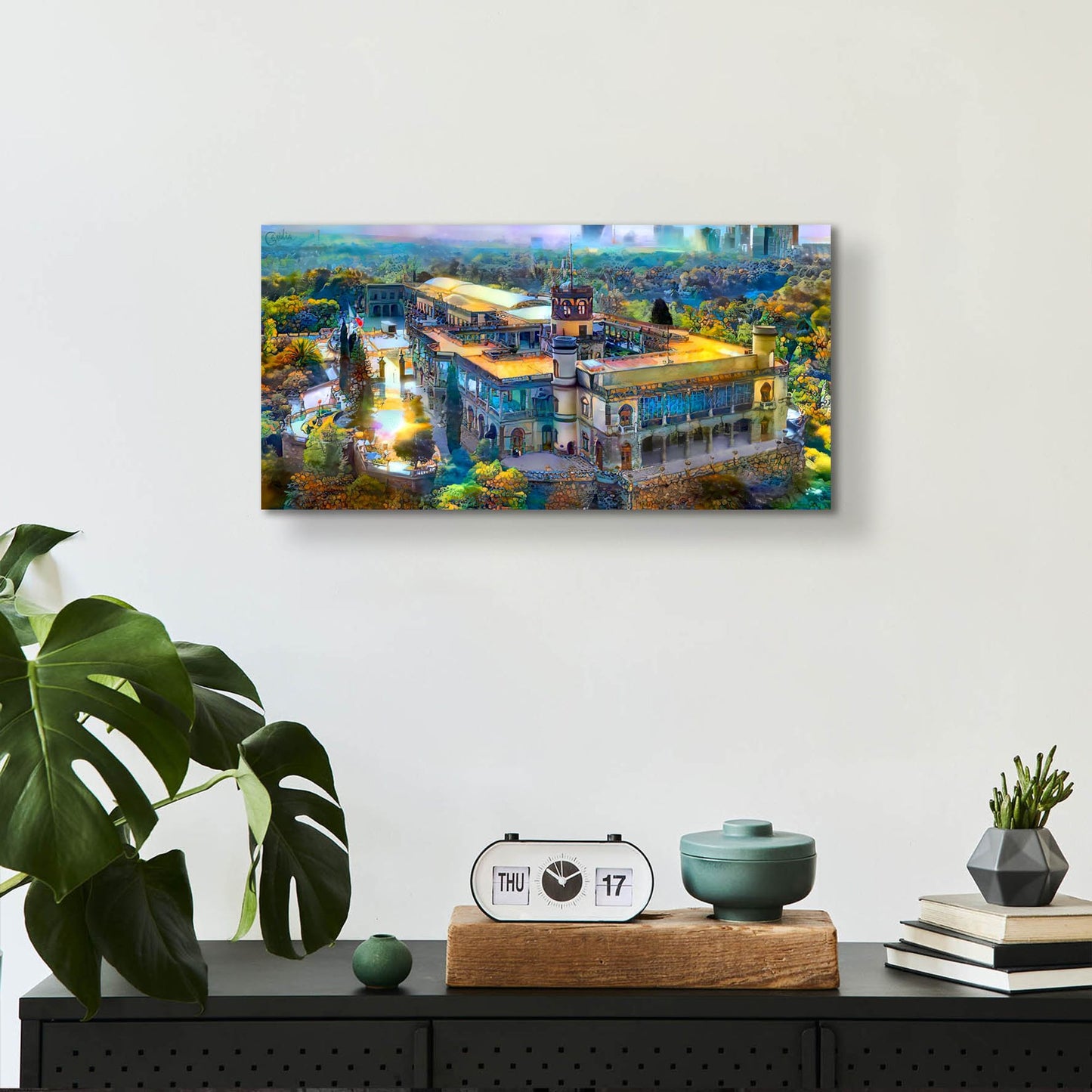 Epic Art 'Mexico City Chapultepec Castle' by Pedro Gavidia, Acrylic Glass Wall Art,24x12