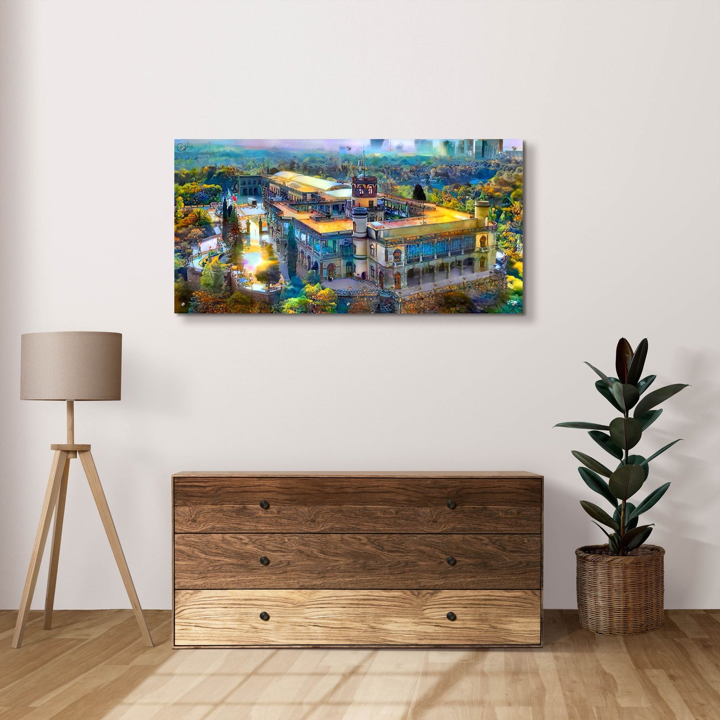 Epic Art 'Mexico City Chapultepec Castle' by Pedro Gavidia, Acrylic Glass Wall Art,48x24