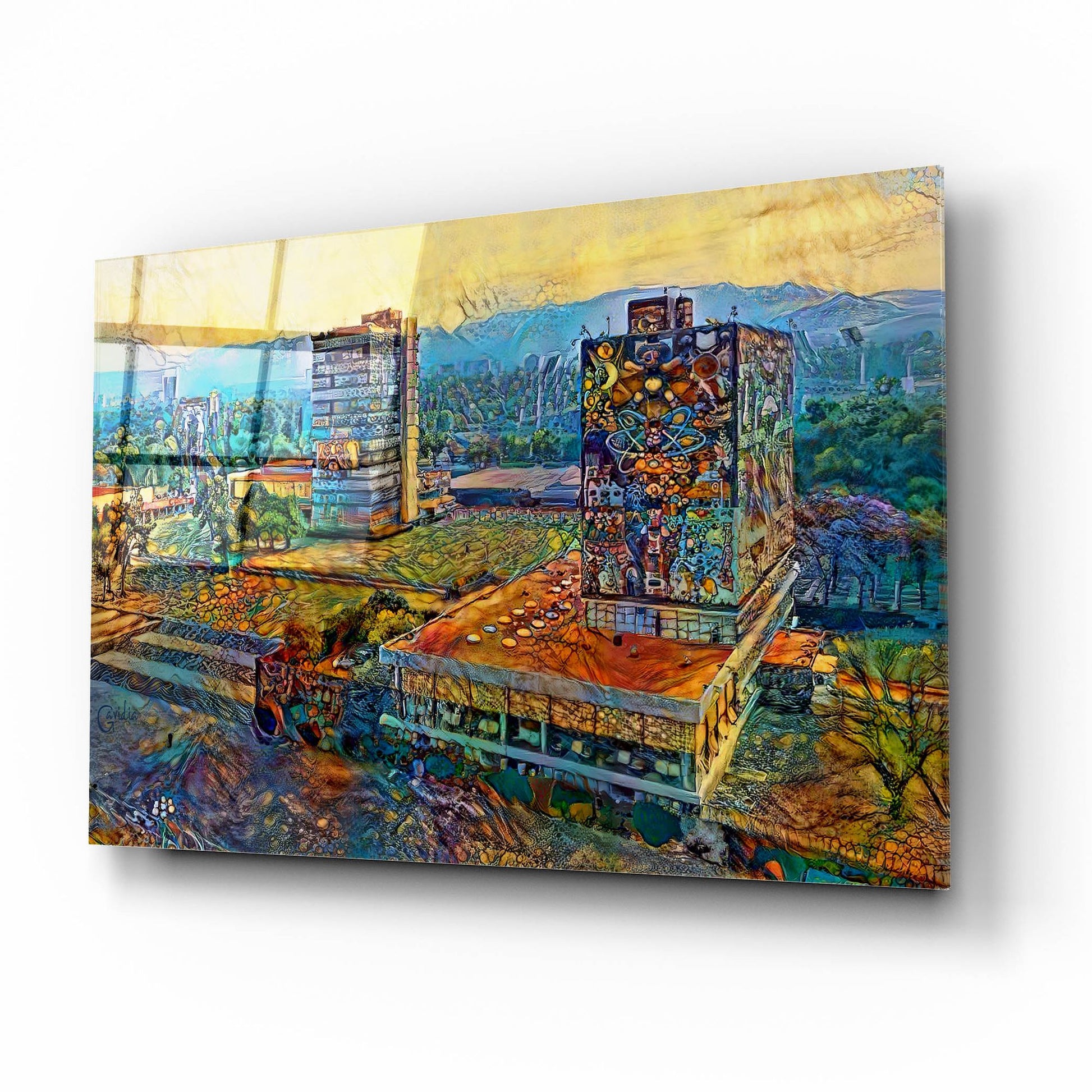 Epic Art 'Mexico City Ciudad Universitaria University City' by Pedro Gavidia, Acrylic Glass Wall Art,16x12