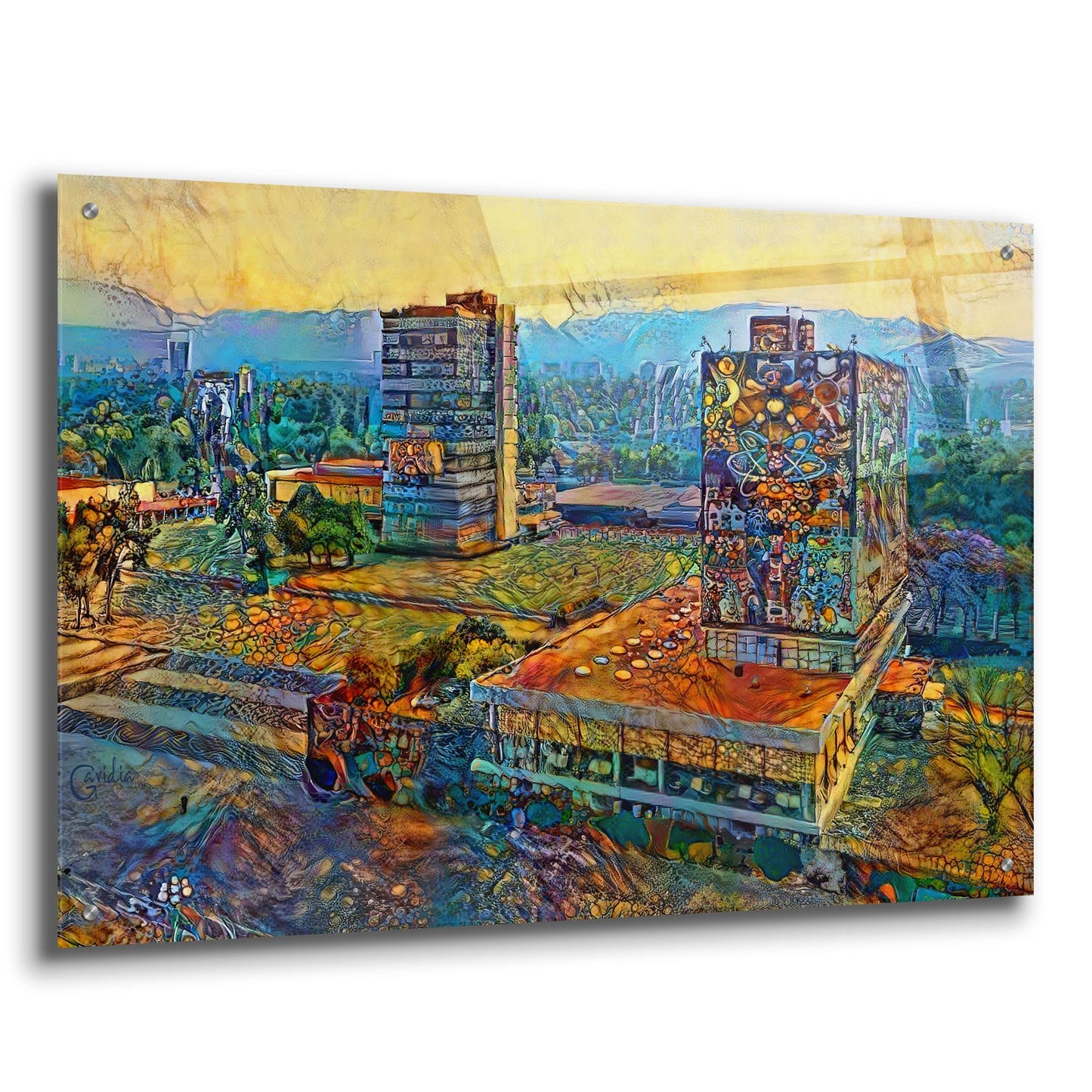 Epic Art 'Mexico City Ciudad Universitaria University City' by Pedro Gavidia, Acrylic Glass Wall Art,36x24