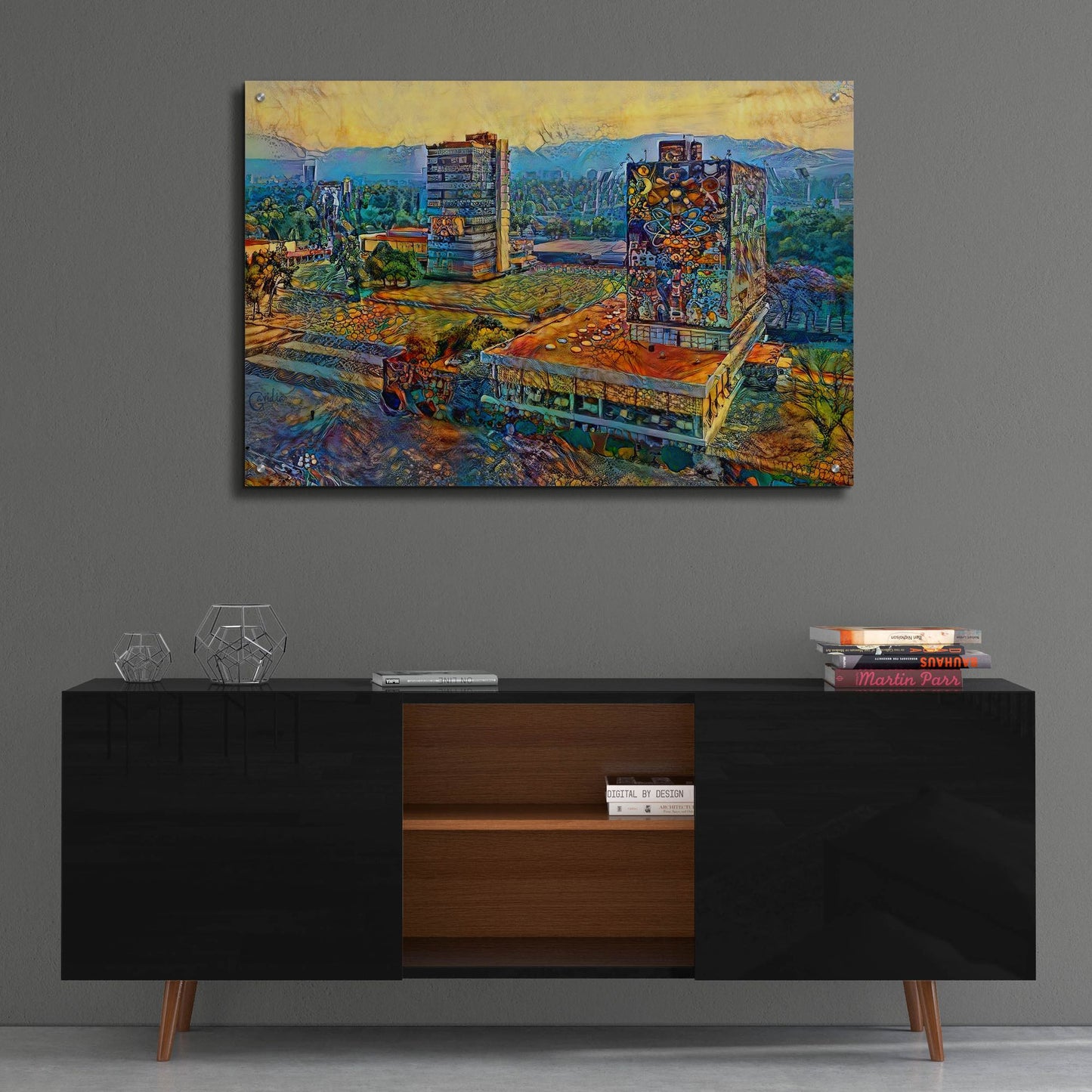 Epic Art 'Mexico City Ciudad Universitaria University City' by Pedro Gavidia, Acrylic Glass Wall Art,36x24