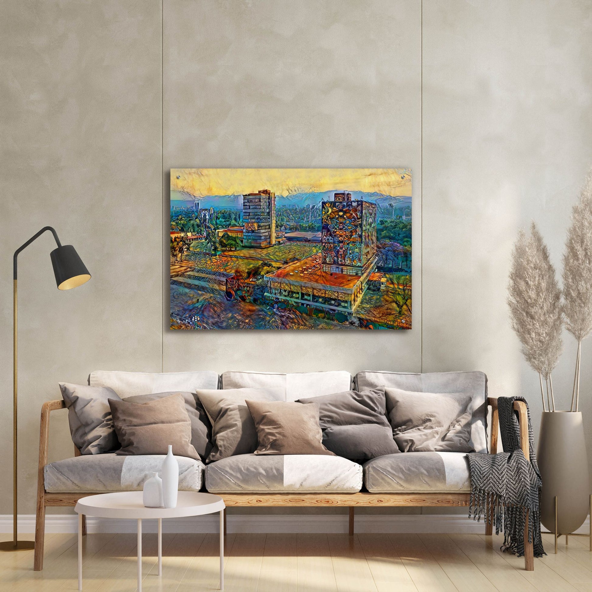 Epic Art 'Mexico City Ciudad Universitaria University City' by Pedro Gavidia, Acrylic Glass Wall Art,36x24