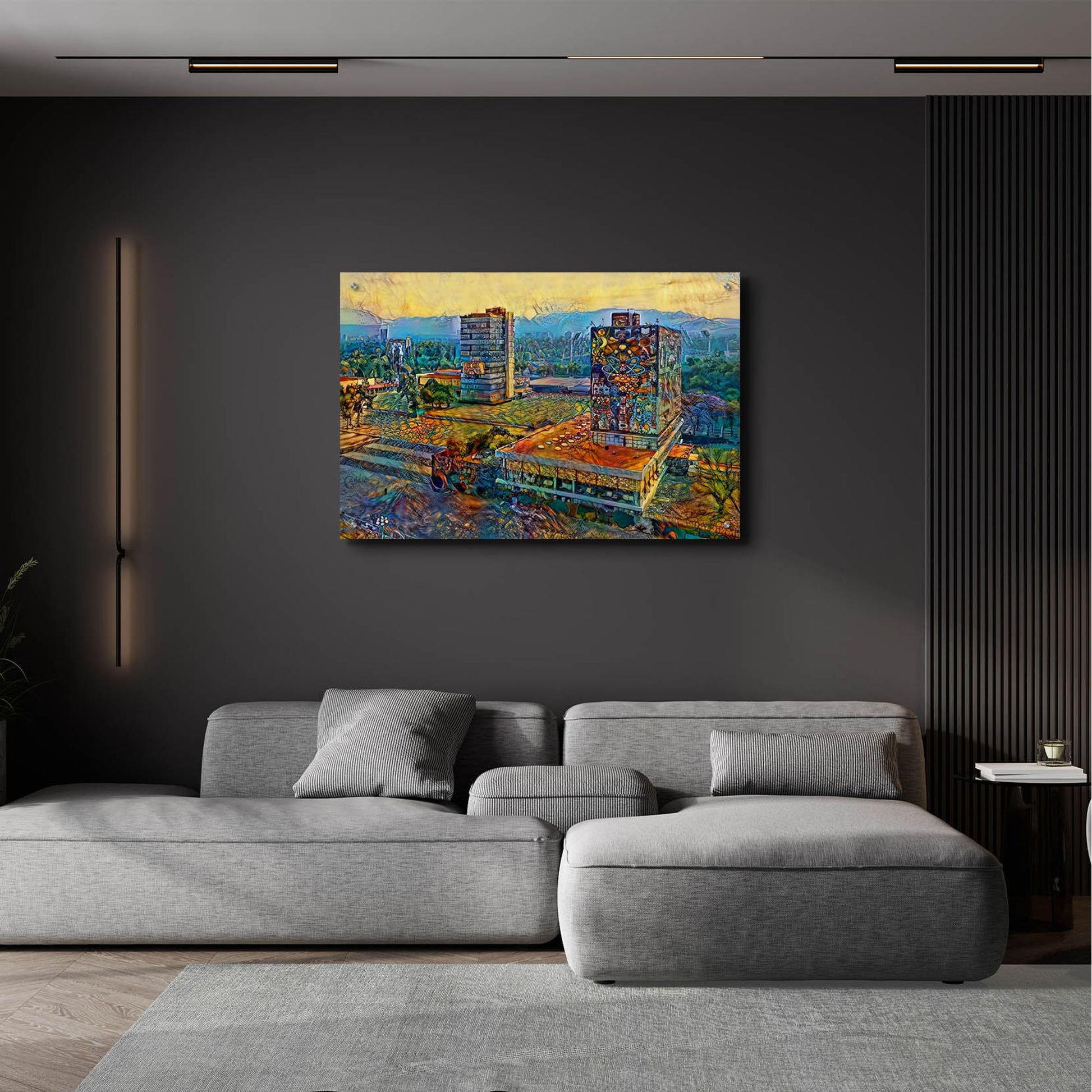 Epic Art 'Mexico City Ciudad Universitaria University City' by Pedro Gavidia, Acrylic Glass Wall Art,36x24