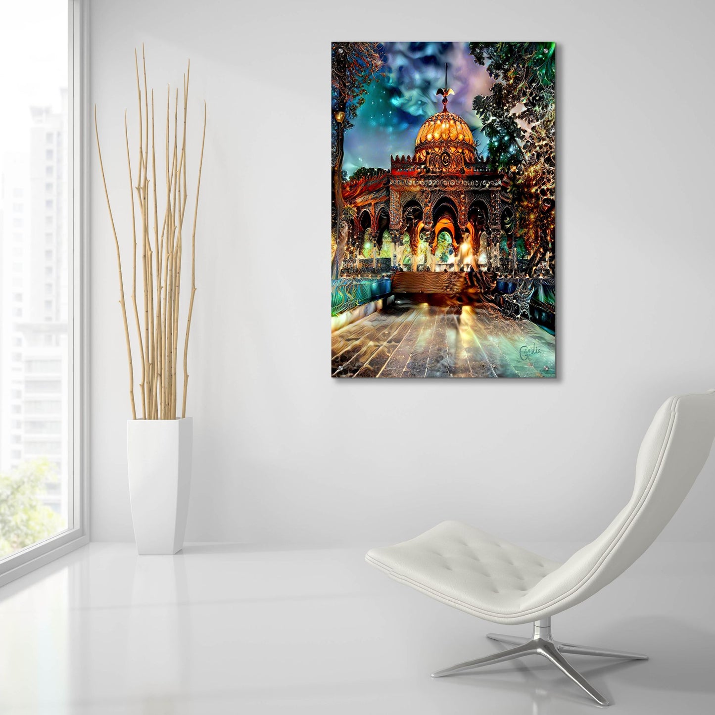 Epic Art 'Mexico City Kiosk In The Alameda De Santa Maria La Ribera' by Pedro Gavidia, Acrylic Glass Wall Art,24x36