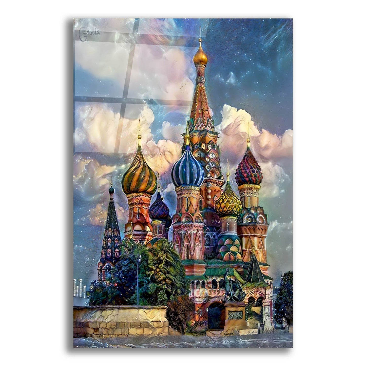 Epic Art 'Moscow Russia Cathedral Of Vasily The Blessed Saint Basil' by Pedro Gavidia, Acrylic Glass Wall Art,16x24