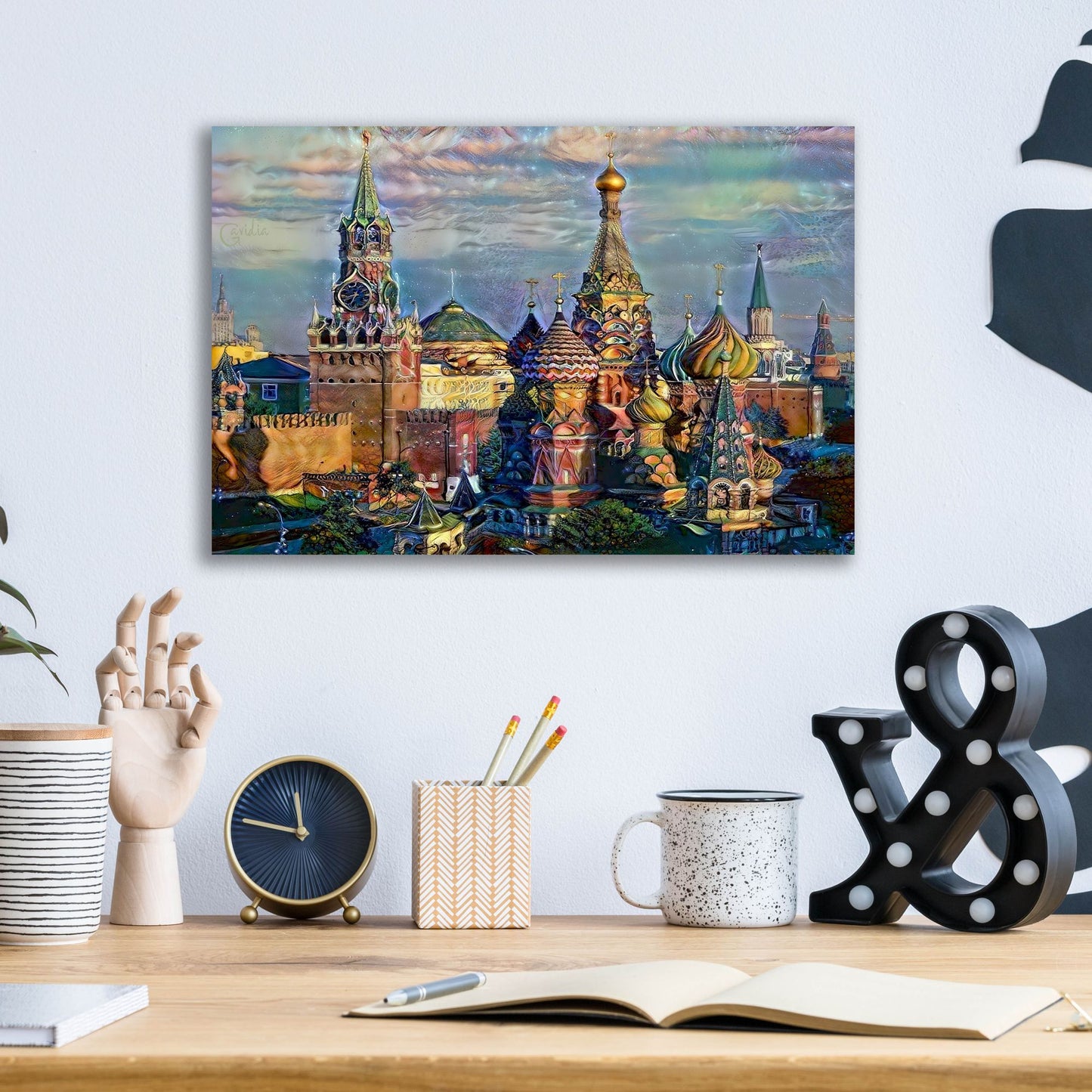 Epic Art 'Moscow Russia Domes And Peaks' by Pedro Gavidia, Acrylic Glass Wall Art,16x12