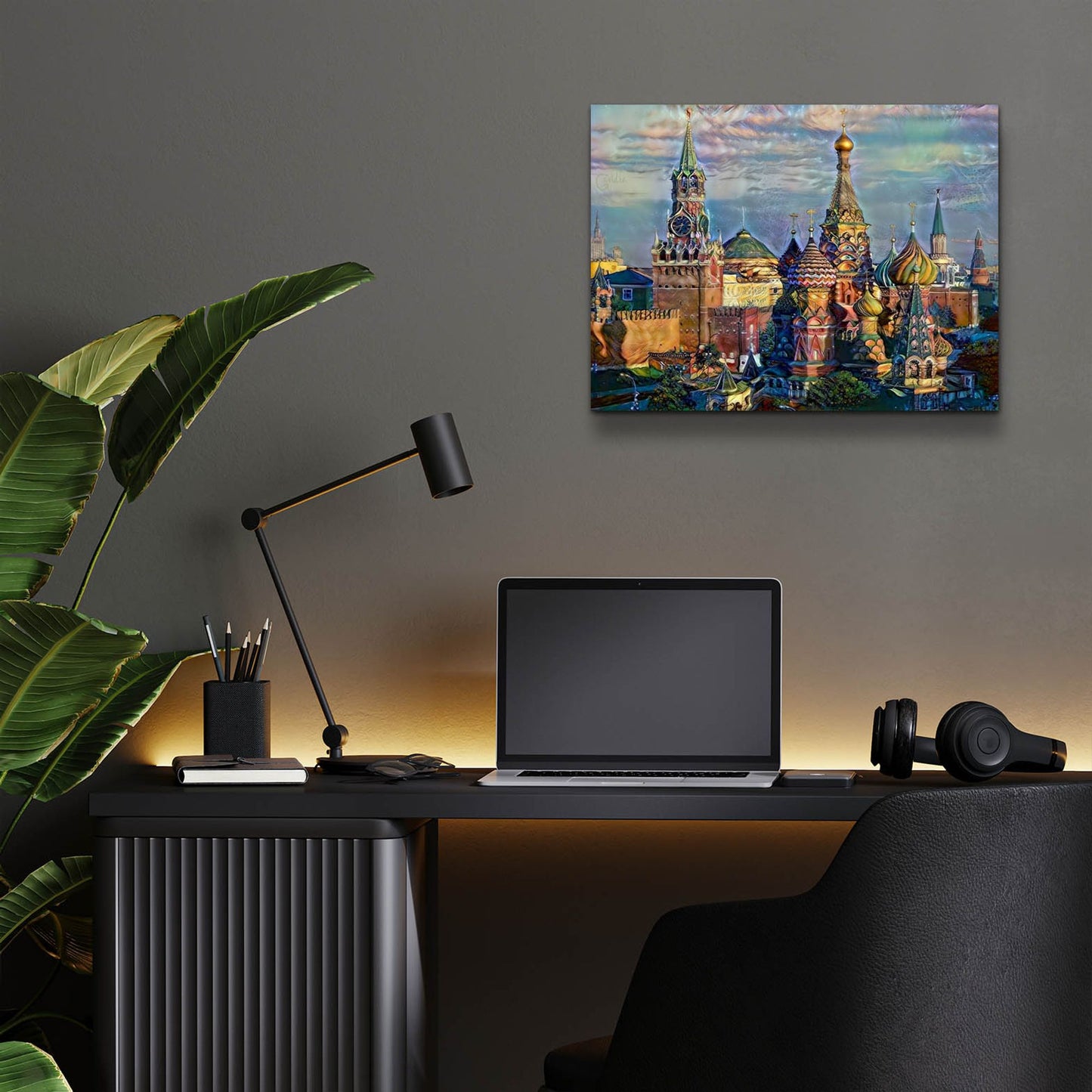 Epic Art 'Moscow Russia Domes And Peaks' by Pedro Gavidia, Acrylic Glass Wall Art,16x12