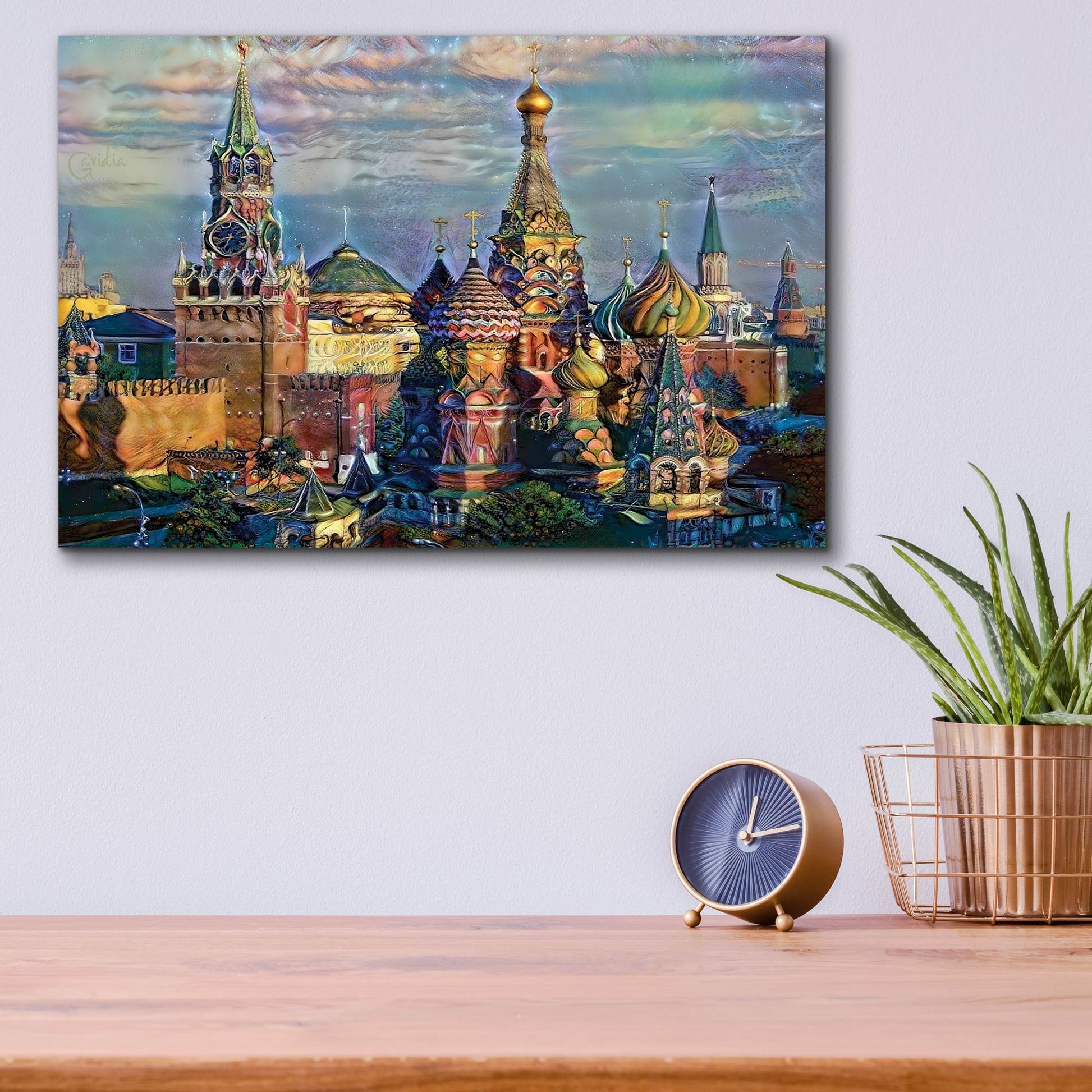 Epic Art 'Moscow Russia Domes And Peaks' by Pedro Gavidia, Acrylic Glass Wall Art,16x12