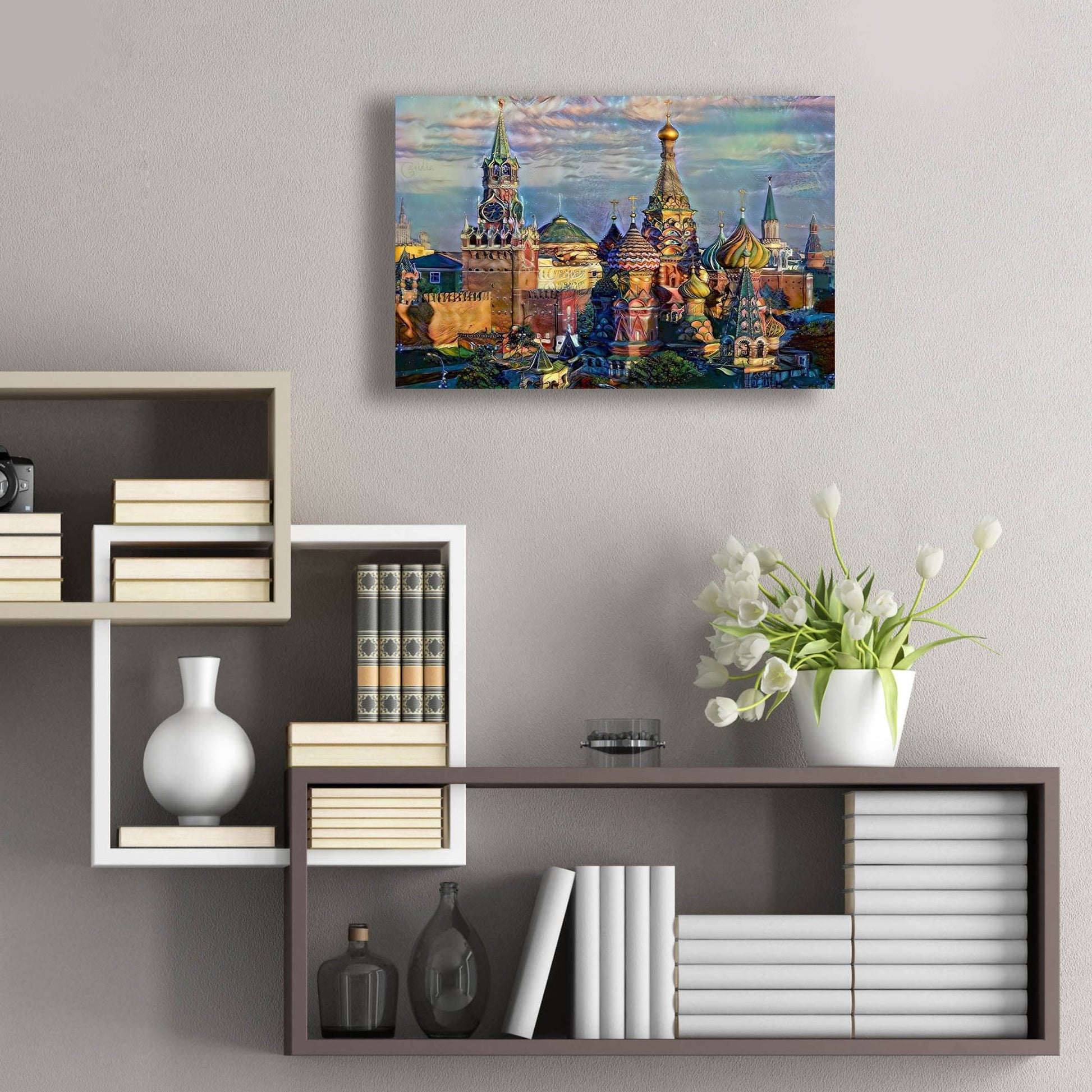 Epic Art 'Moscow Russia Domes And Peaks' by Pedro Gavidia, Acrylic Glass Wall Art,24x16