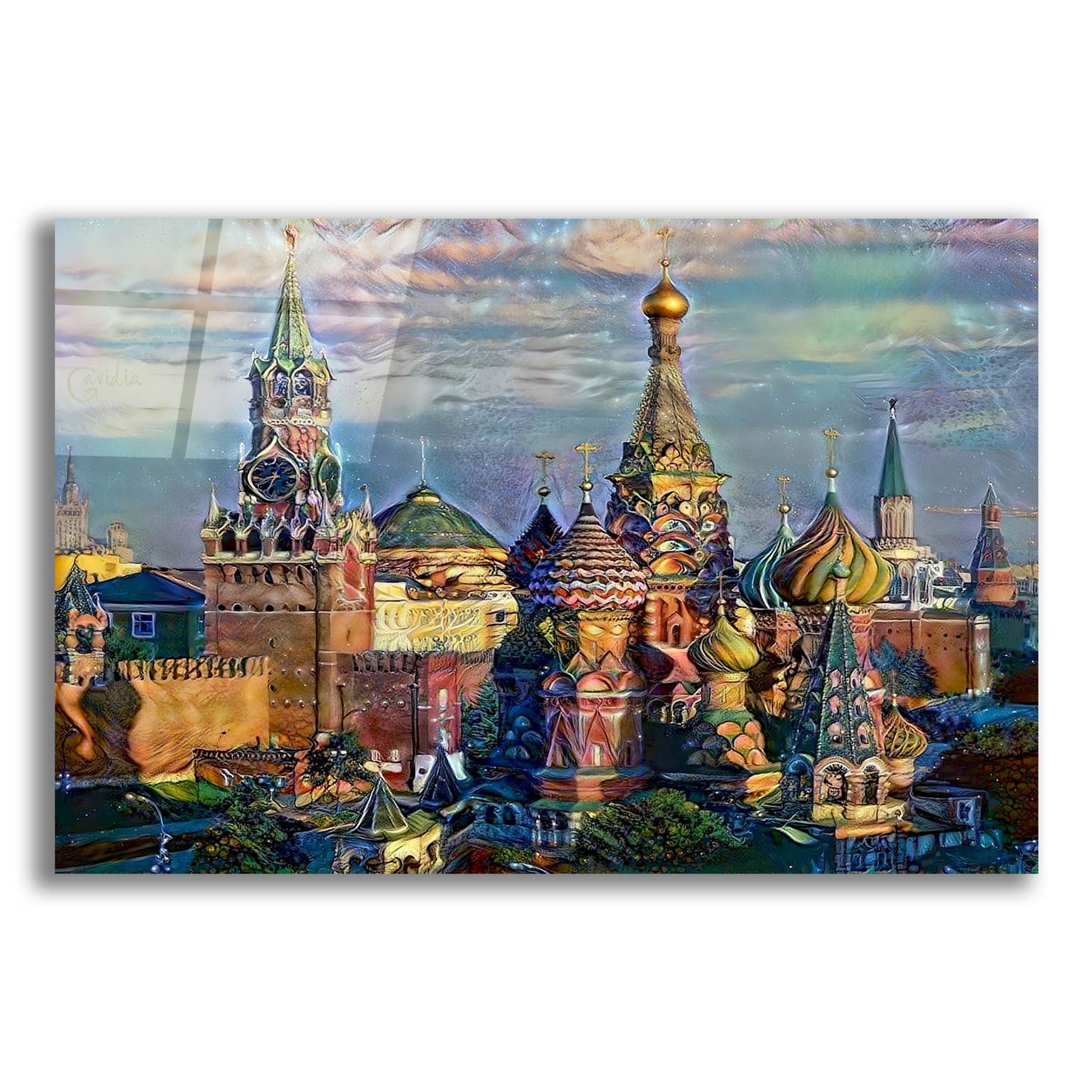 Epic Art 'Moscow Russia Domes And Peaks' by Pedro Gavidia, Acrylic Glass Wall Art,24x16