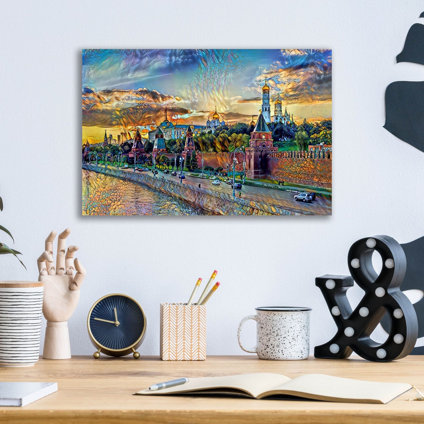 Epic Art 'Moscow Russia Kremlin Wall' by Pedro Gavidia, Acrylic Glass Wall Art,16x12