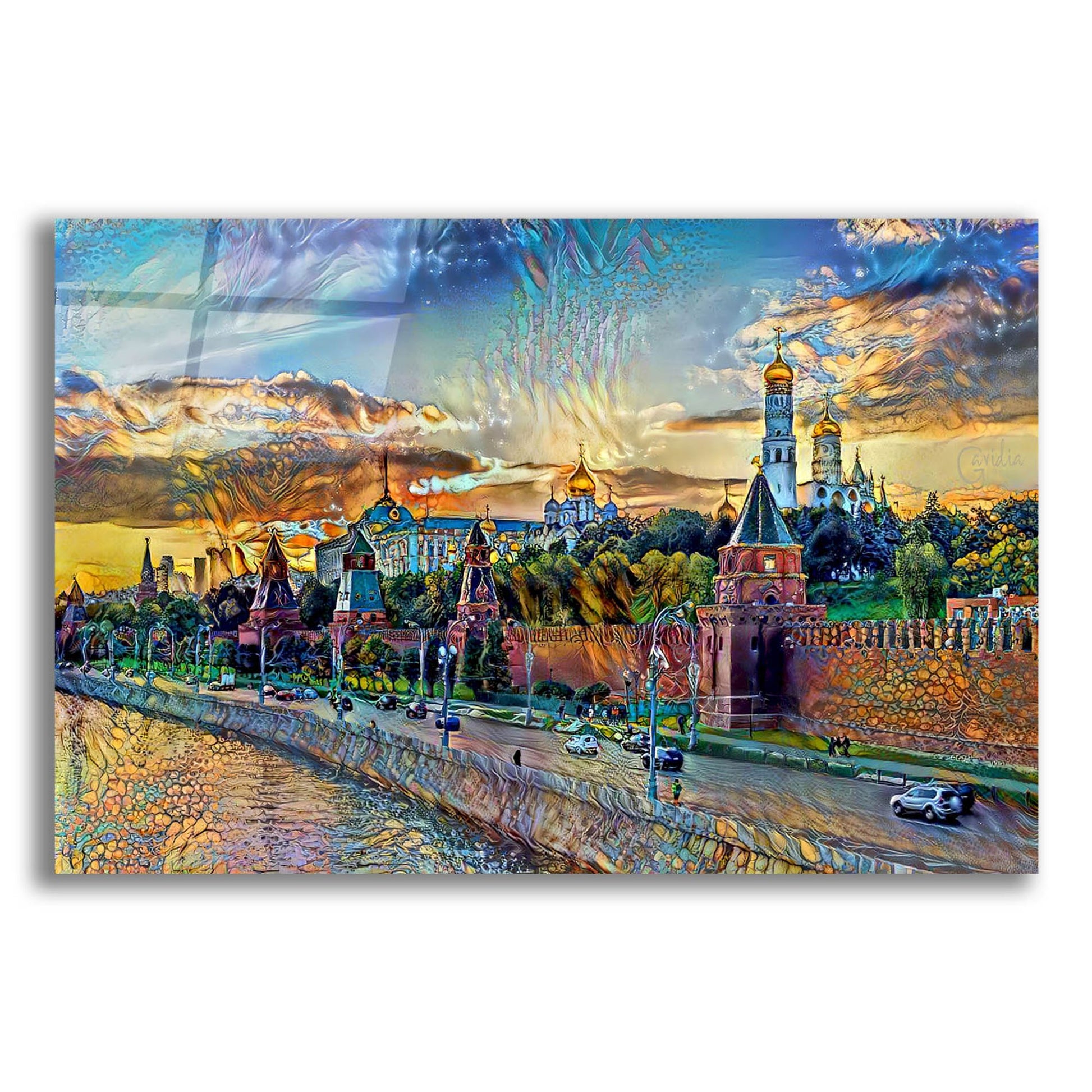 Epic Art 'Moscow Russia Kremlin Wall' by Pedro Gavidia, Acrylic Glass Wall Art,24x16