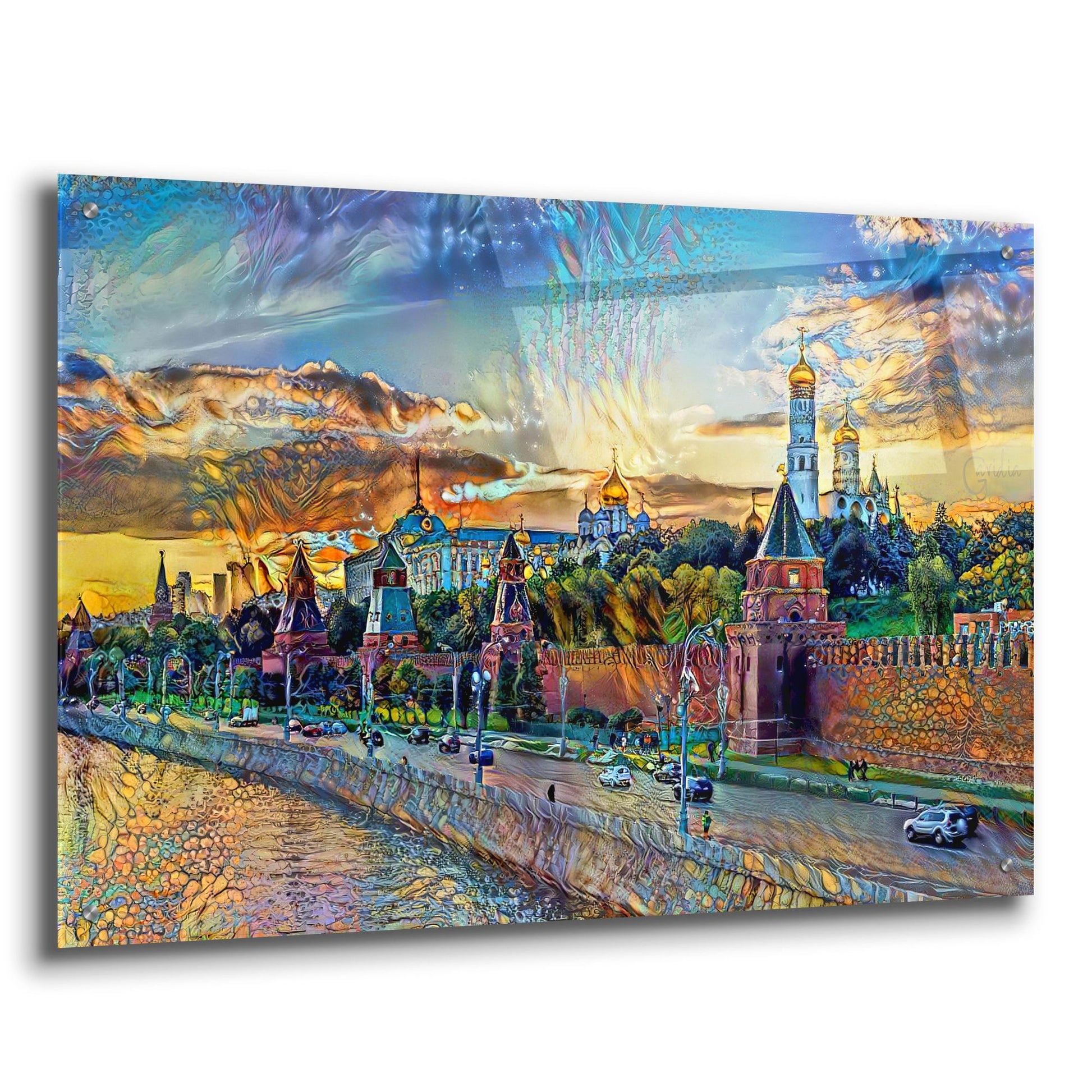 Epic Art 'Moscow Russia Kremlin Wall' by Pedro Gavidia, Acrylic Glass Wall Art,36x24