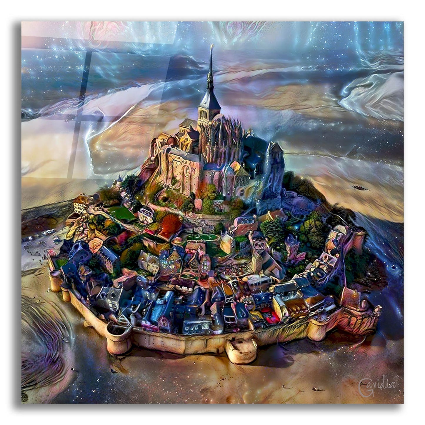 Epic Art 'Normandy France Le Mont Saint Michel' by Pedro Gavidia, Acrylic Glass Wall Art