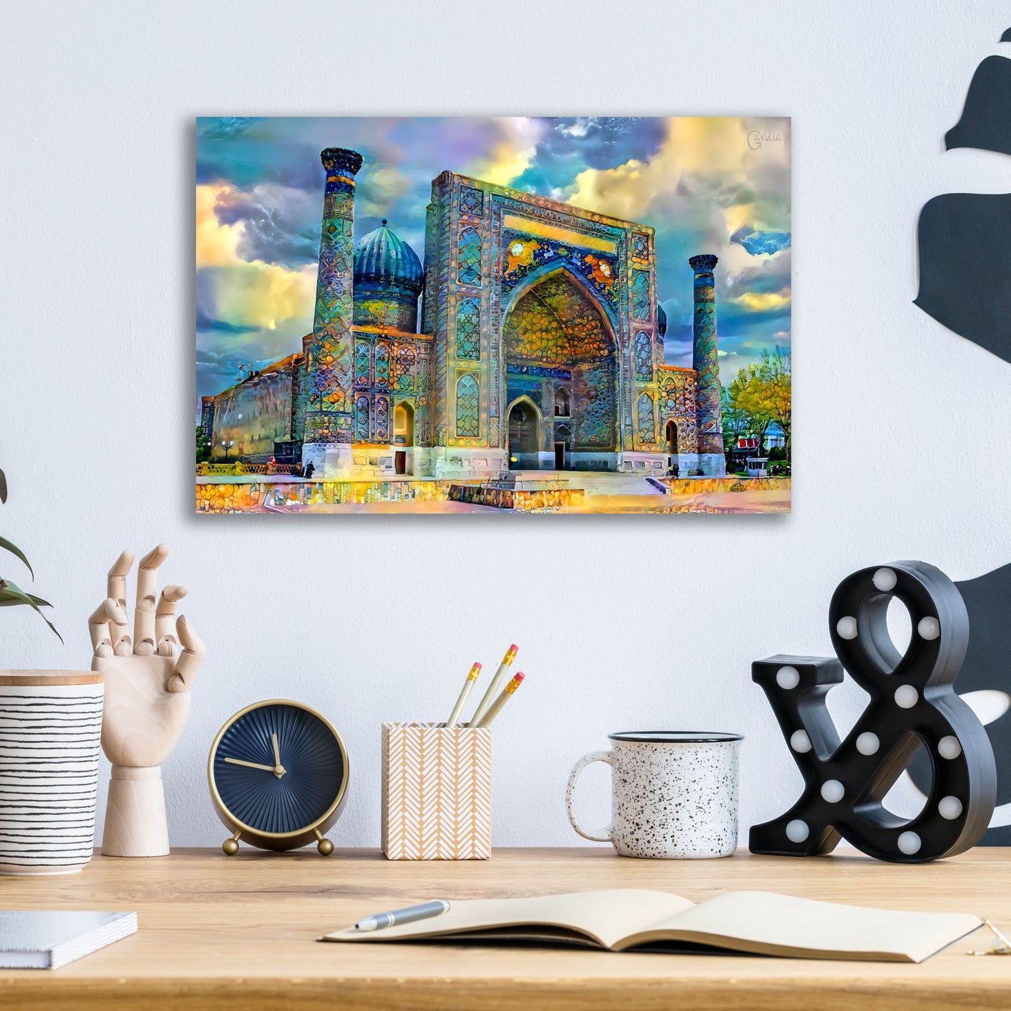 Epic Art 'Samarkand Uzbekistan Registan' by Pedro Gavidia, Acrylic Glass Wall Art,16x12