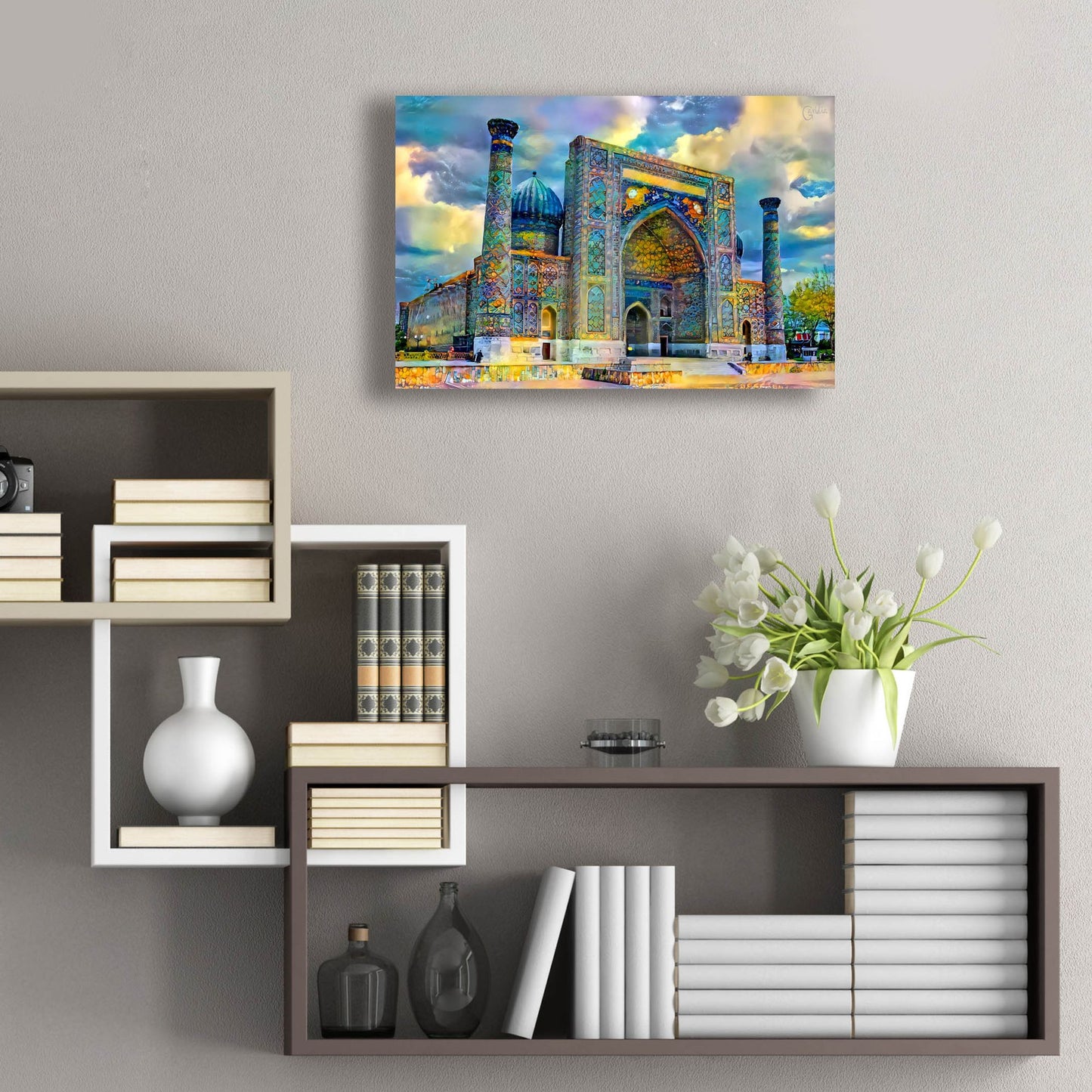 Epic Art 'Samarkand Uzbekistan Registan' by Pedro Gavidia, Acrylic Glass Wall Art,24x16