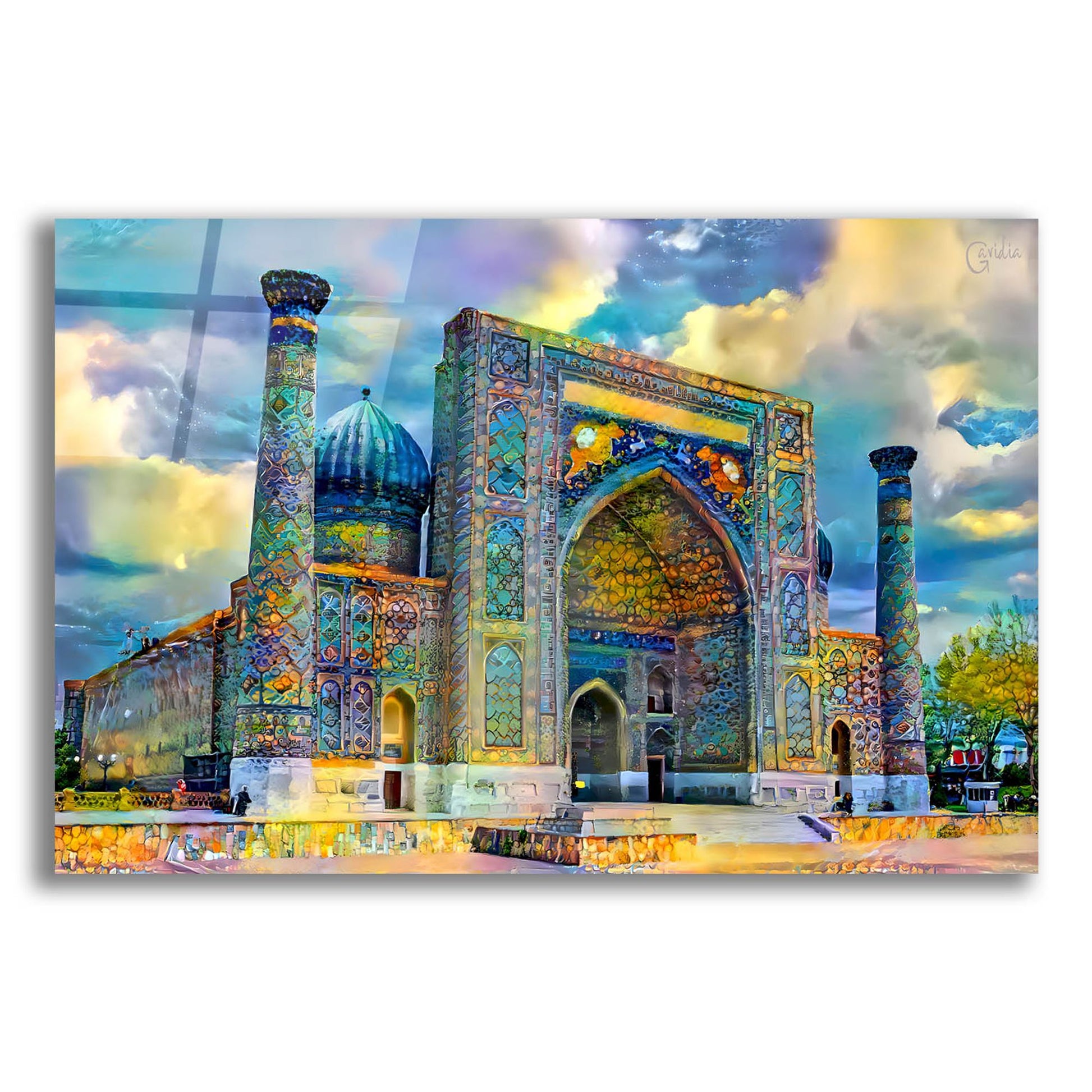 Epic Art 'Samarkand Uzbekistan Registan' by Pedro Gavidia, Acrylic Glass Wall Art,24x16
